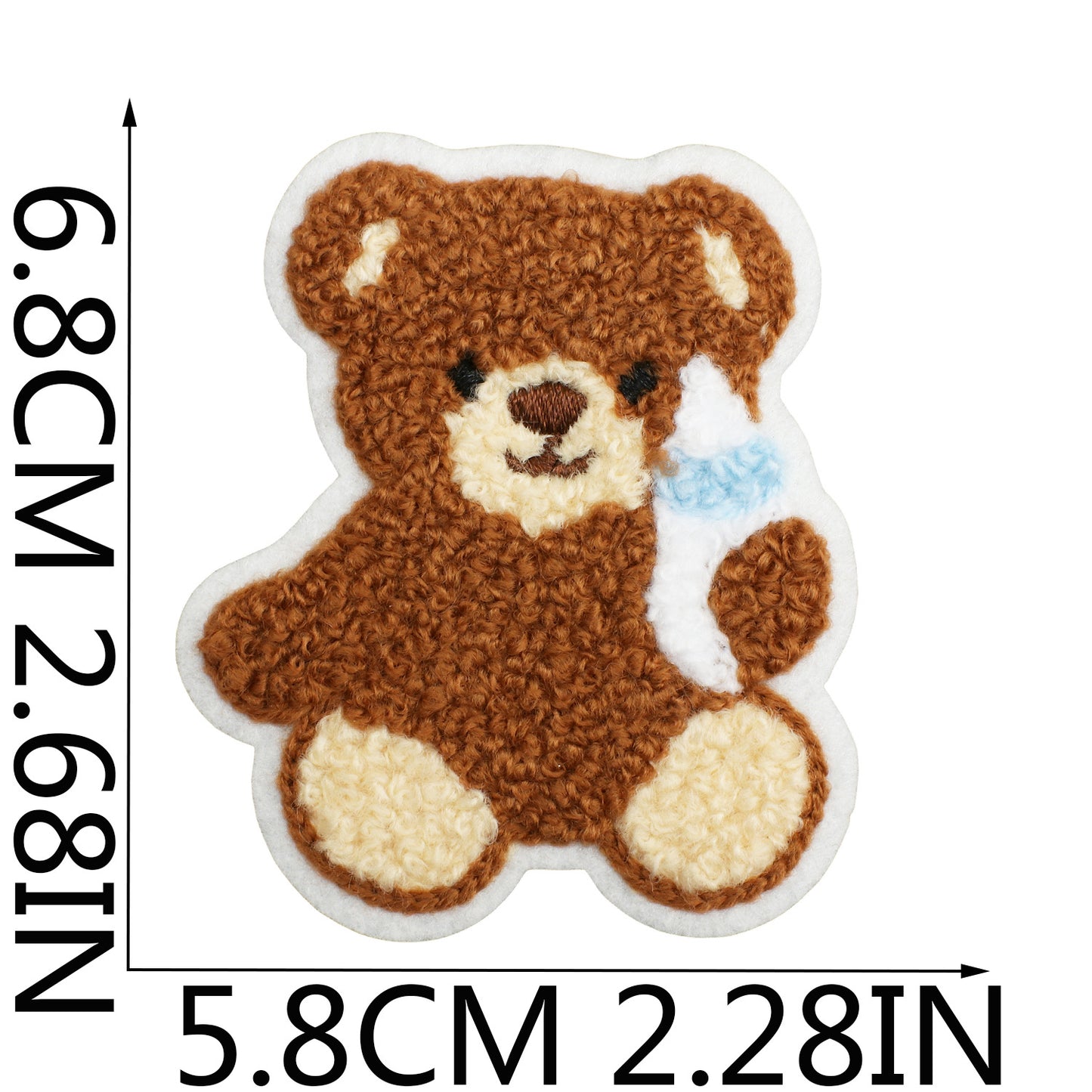 16pcs Iron-On Chenille Patch Set | Cute Teddy Bear, Panda and Lion Designs