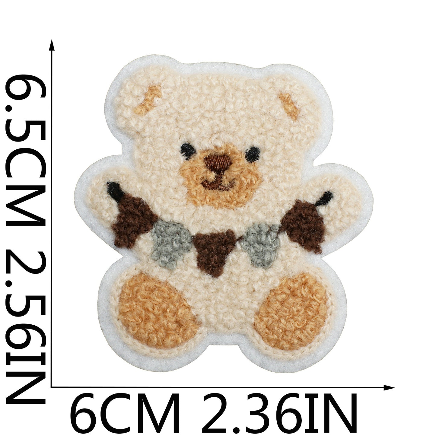 16pcs Iron-On Chenille Patch Set | Cute Teddy Bear, Panda and Lion Designs