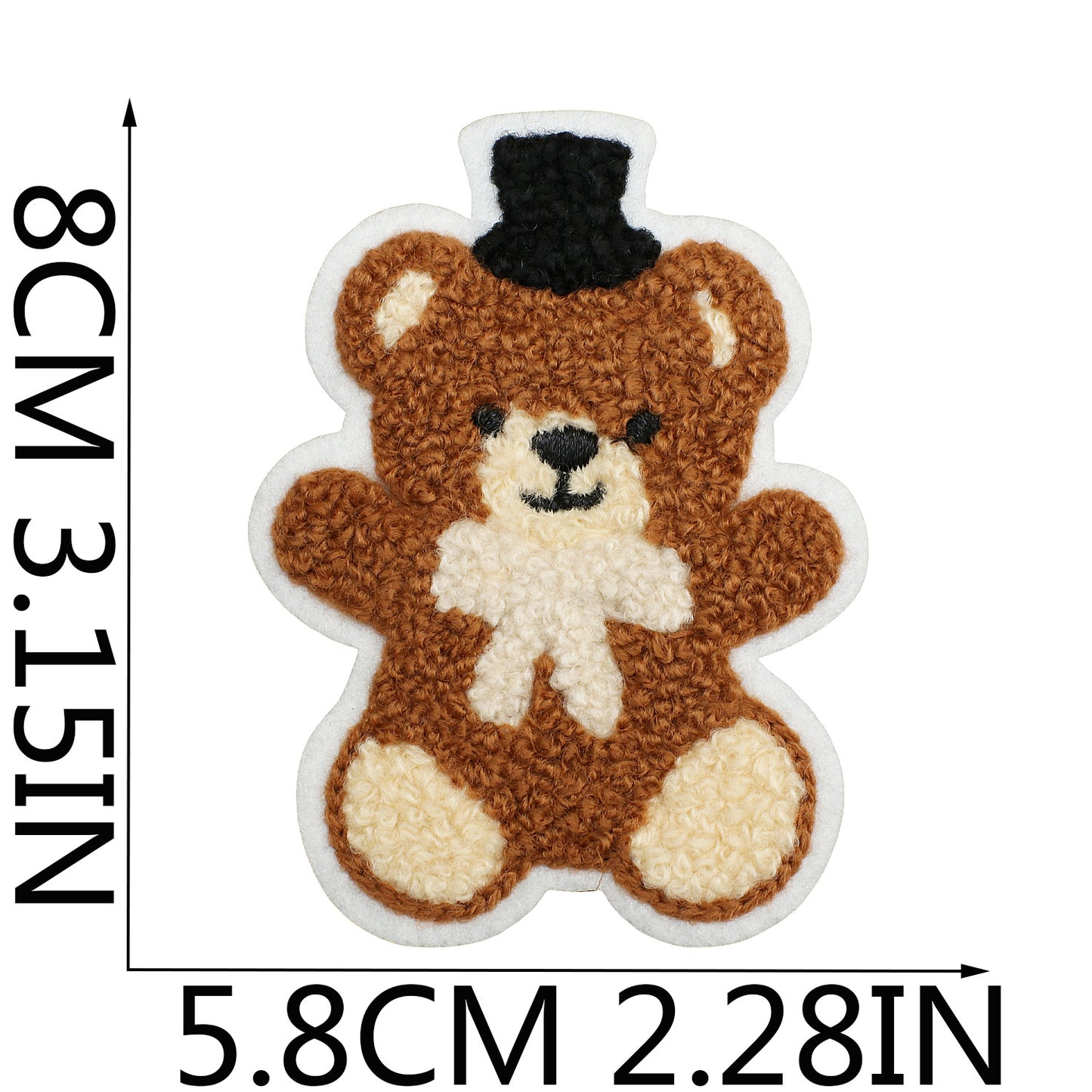 16pcs Iron-On Chenille Patch Set | Cute Teddy Bear, Panda and Lion Designs