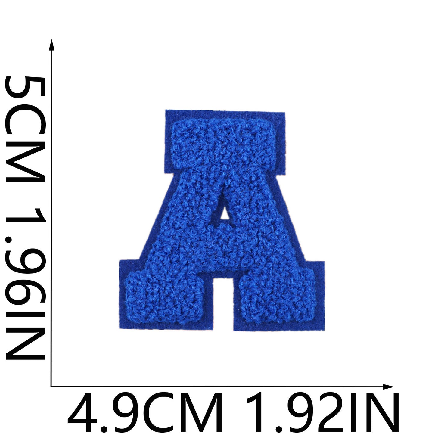 Iron-On Rainbow Chenille Letter Patch – 5cm Tall, Multi-Color Alphabet