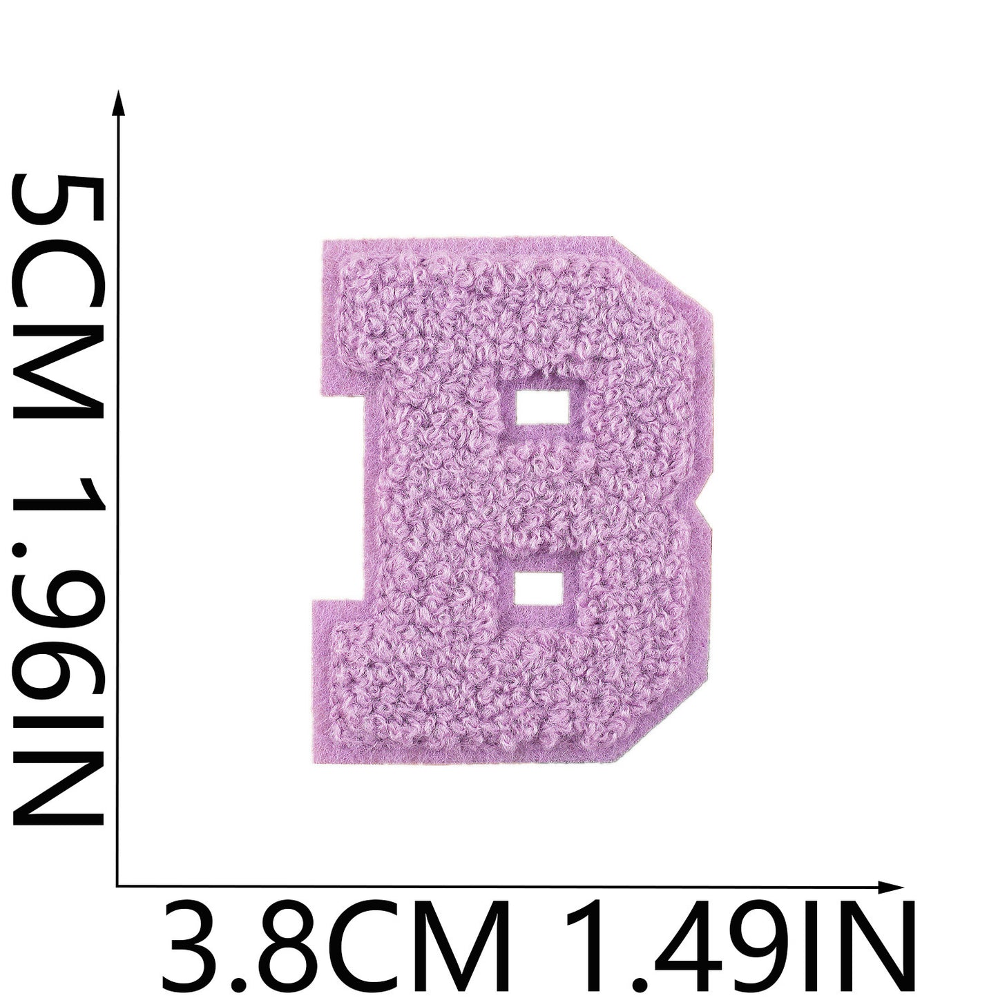 Iron-On Rainbow Chenille Letter Patch – 5cm Tall, Multi-Color Alphabet
