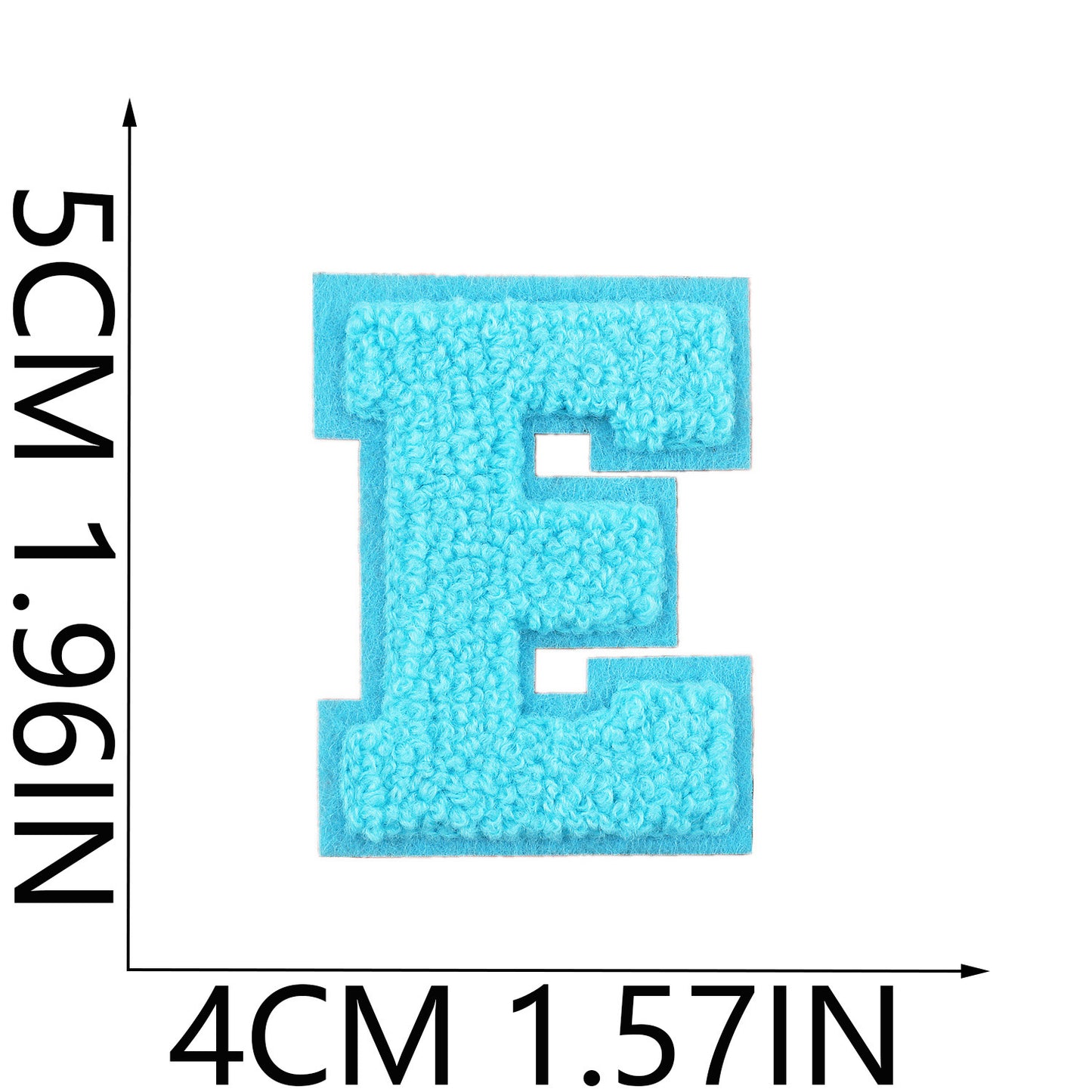 Iron-On Rainbow Chenille Letter Patch – 5cm Tall, Multi-Color Alphabet