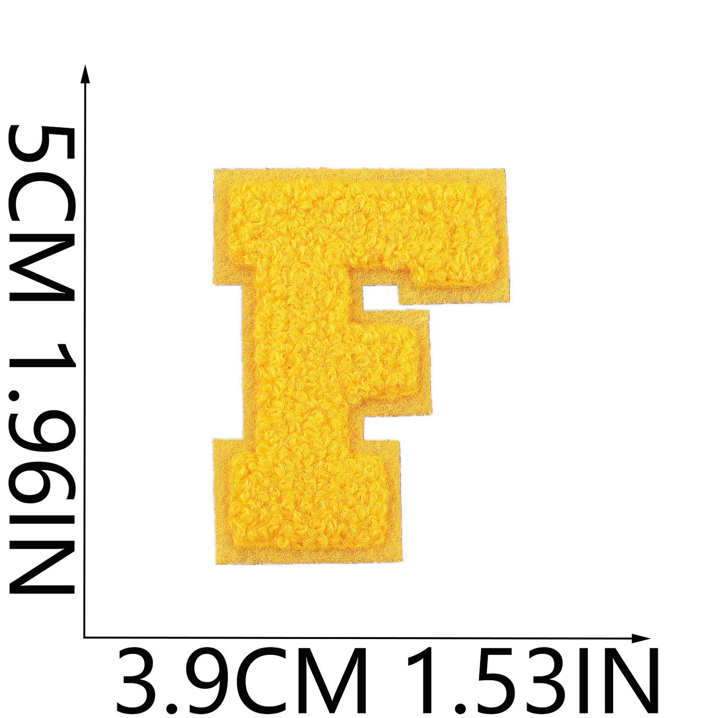 Iron-On Rainbow Chenille Letter Patch – 5cm Tall, Multi-Color Alphabet