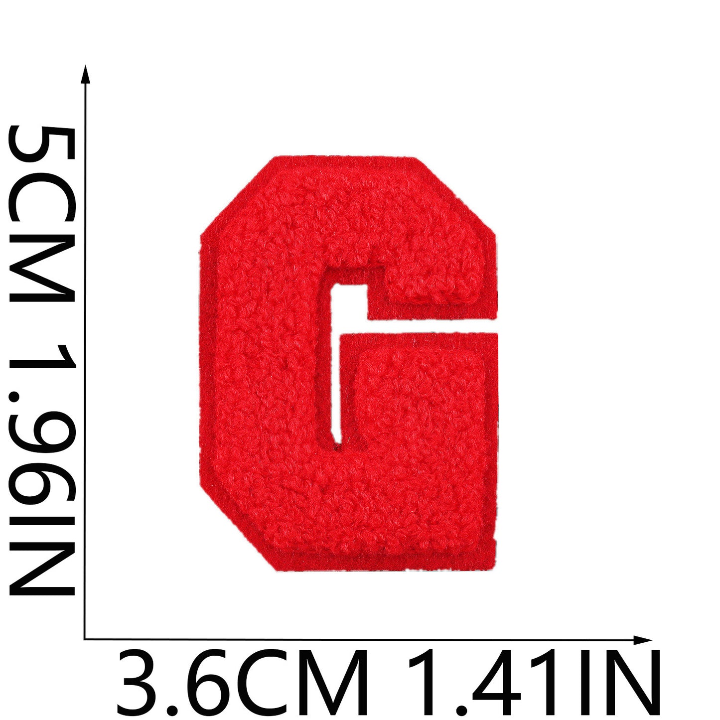 Iron-On Rainbow Chenille Letter Patch – 5cm Tall, Multi-Color Alphabet