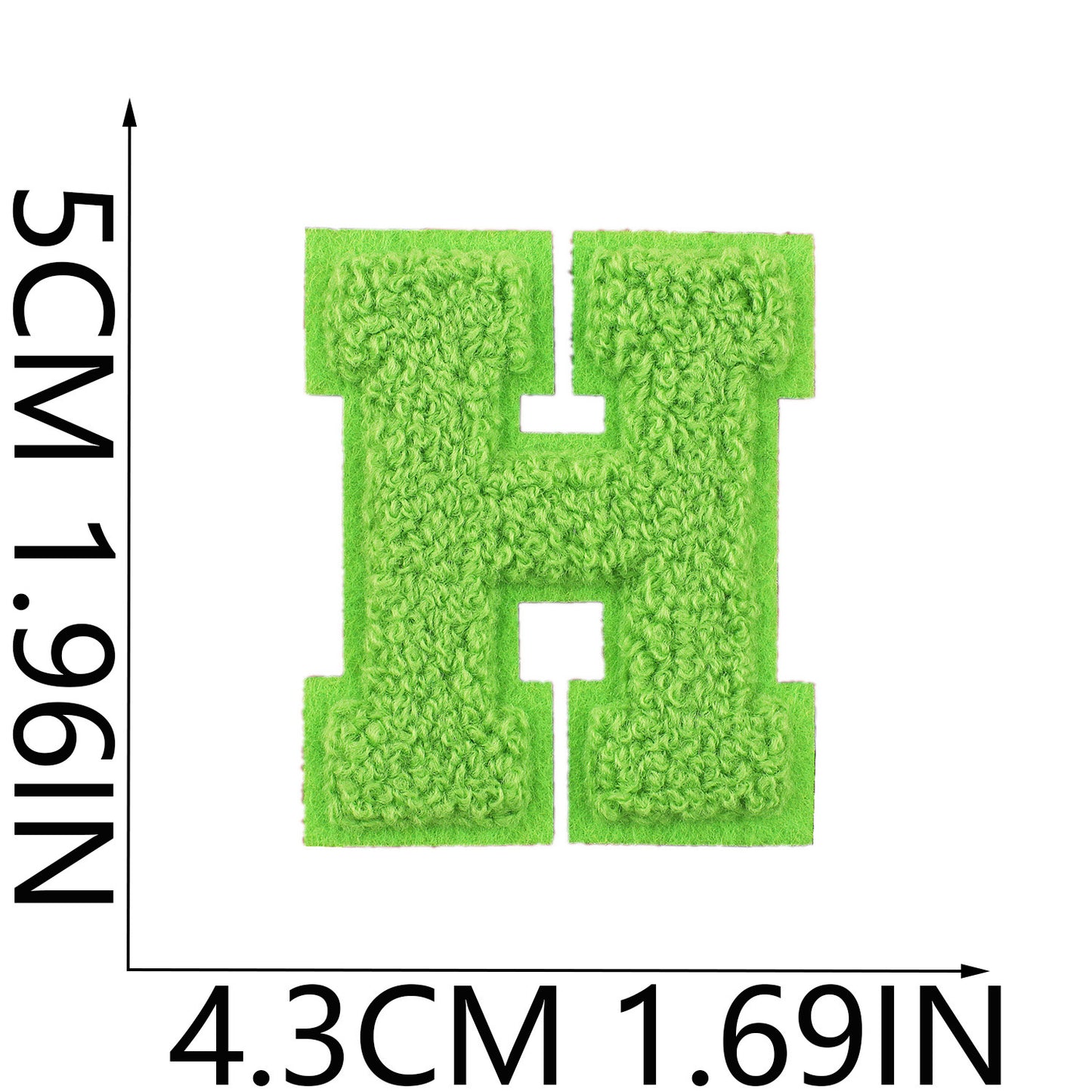 Iron-On Rainbow Chenille Letter Patch – 5cm Tall, Multi-Color Alphabet