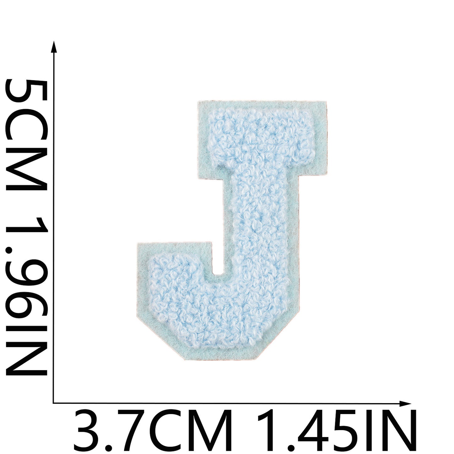 Iron-On Rainbow Chenille Letter Patch – 5cm Tall, Multi-Color Alphabet