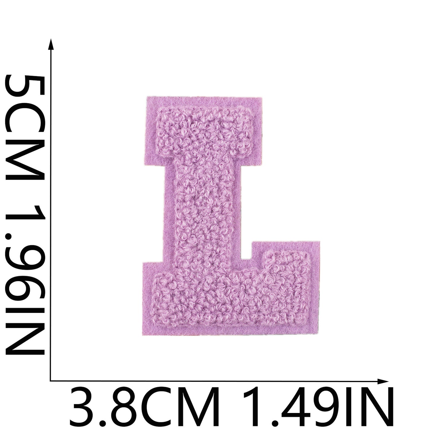 Iron-On Rainbow Chenille Letter Patch – 5cm Tall, Multi-Color Alphabet