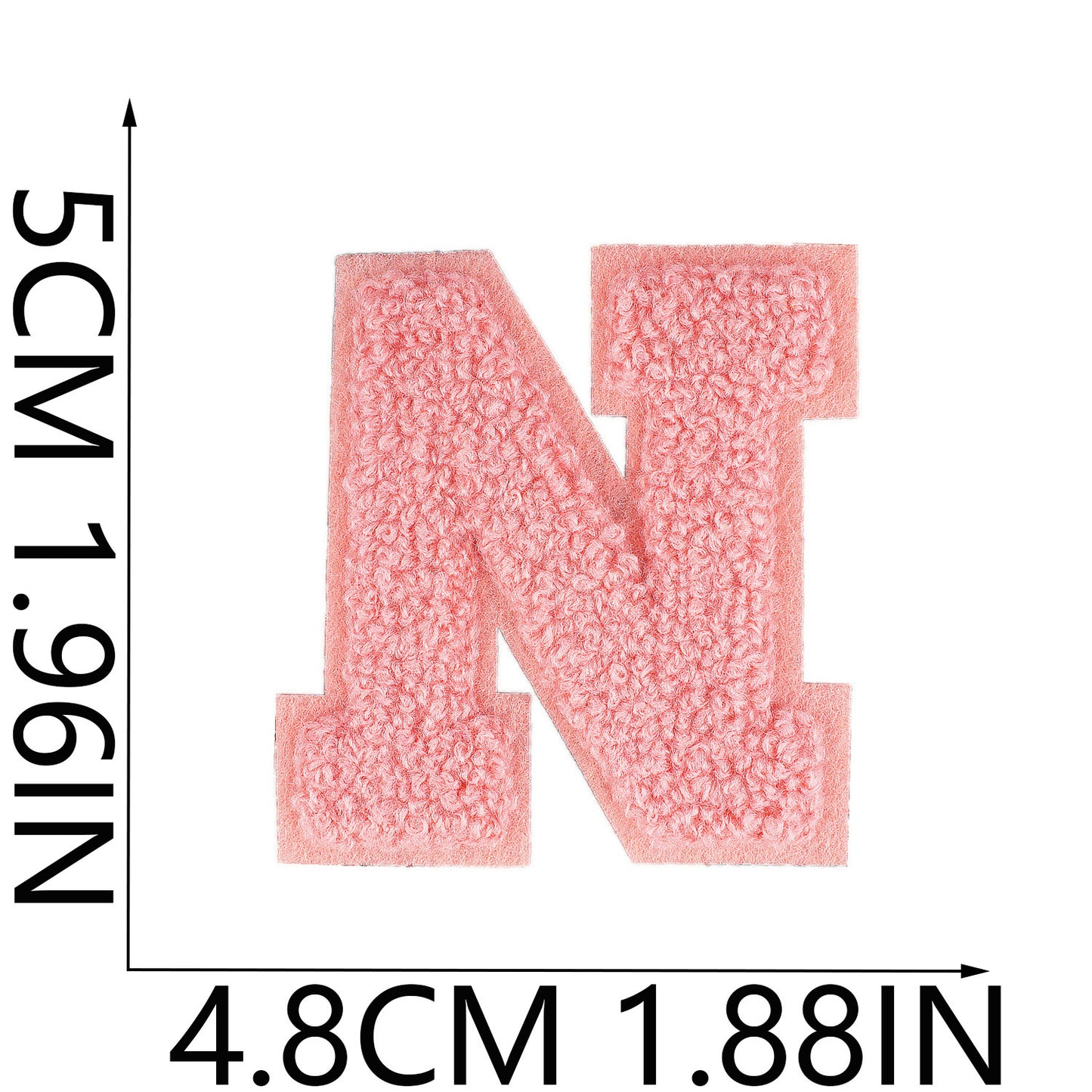 Iron-On Rainbow Chenille Letter Patch – 5cm Tall, Multi-Color Alphabet