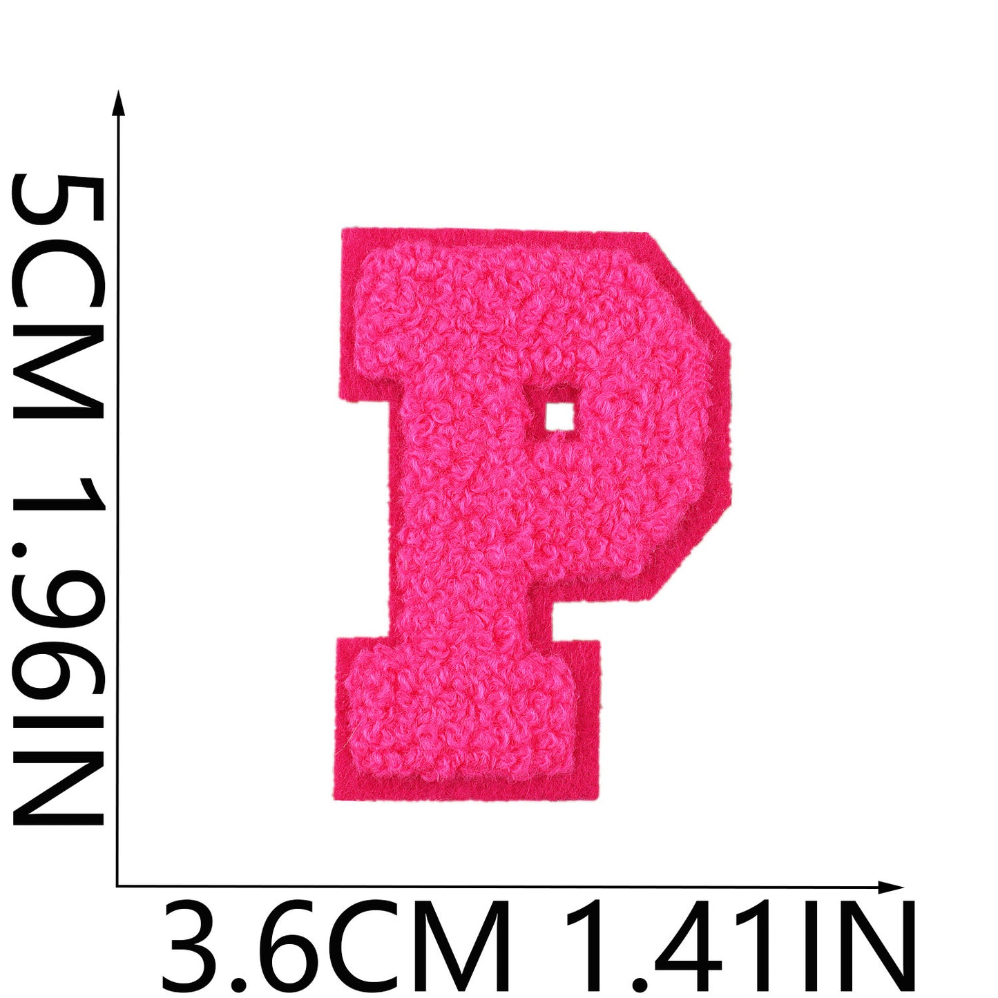 Iron-On Rainbow Chenille Letter Patch – 5cm Tall, Multi-Color Alphabet