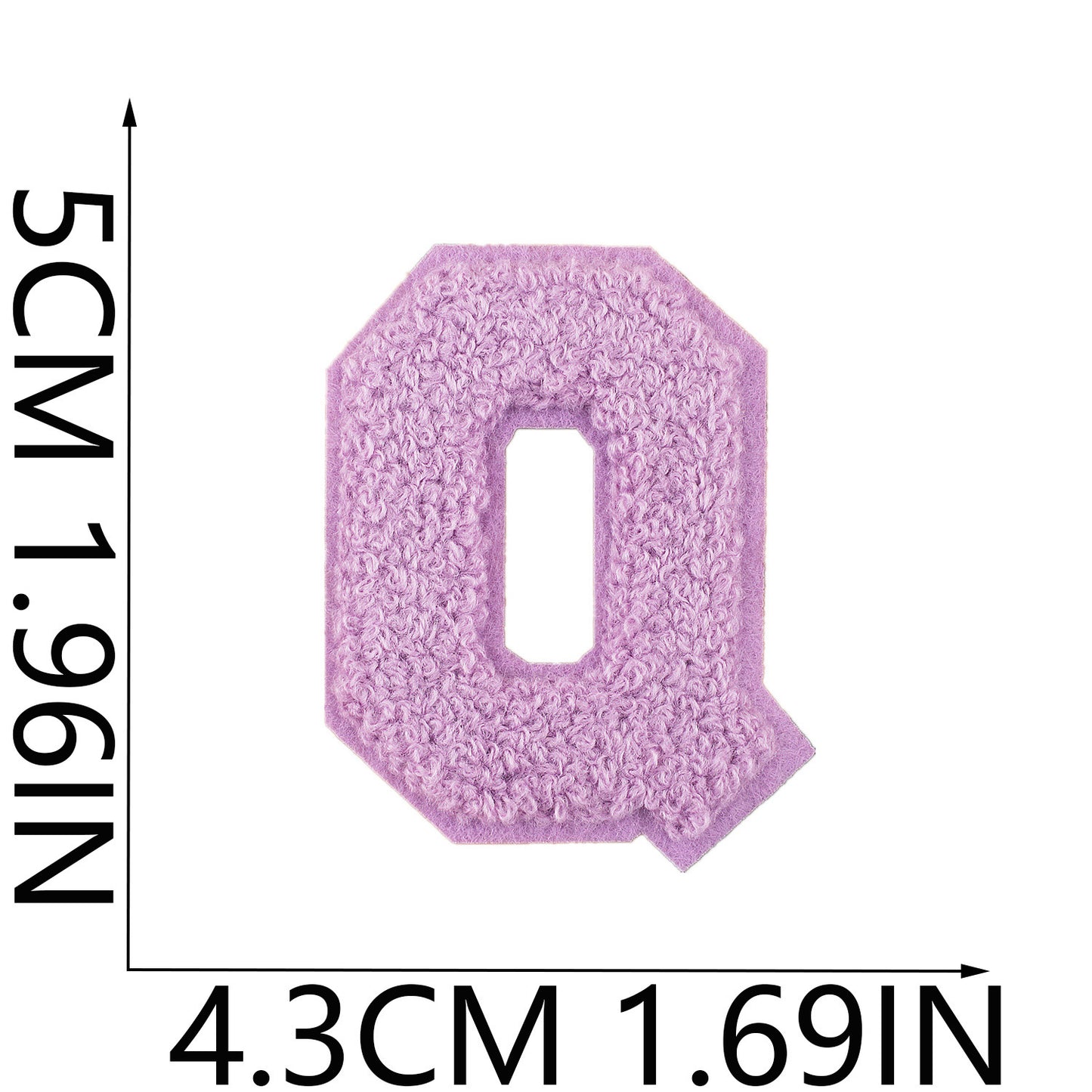 Iron-On Rainbow Chenille Letter Patch – 5cm Tall, Multi-Color Alphabet