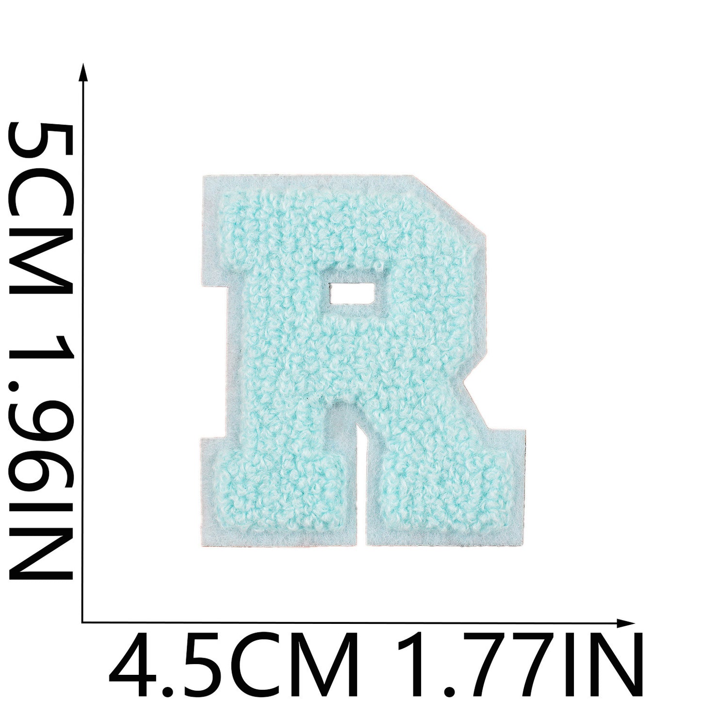 Iron-On Rainbow Chenille Letter Patch – 5cm Tall, Multi-Color Alphabet