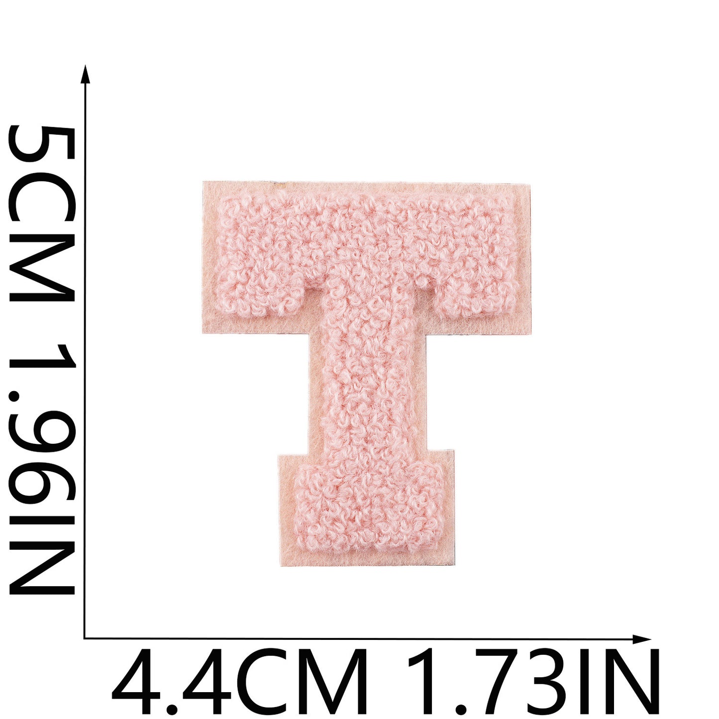 Iron-On Rainbow Chenille Letter Patch – 5cm Tall, Multi-Color Alphabet