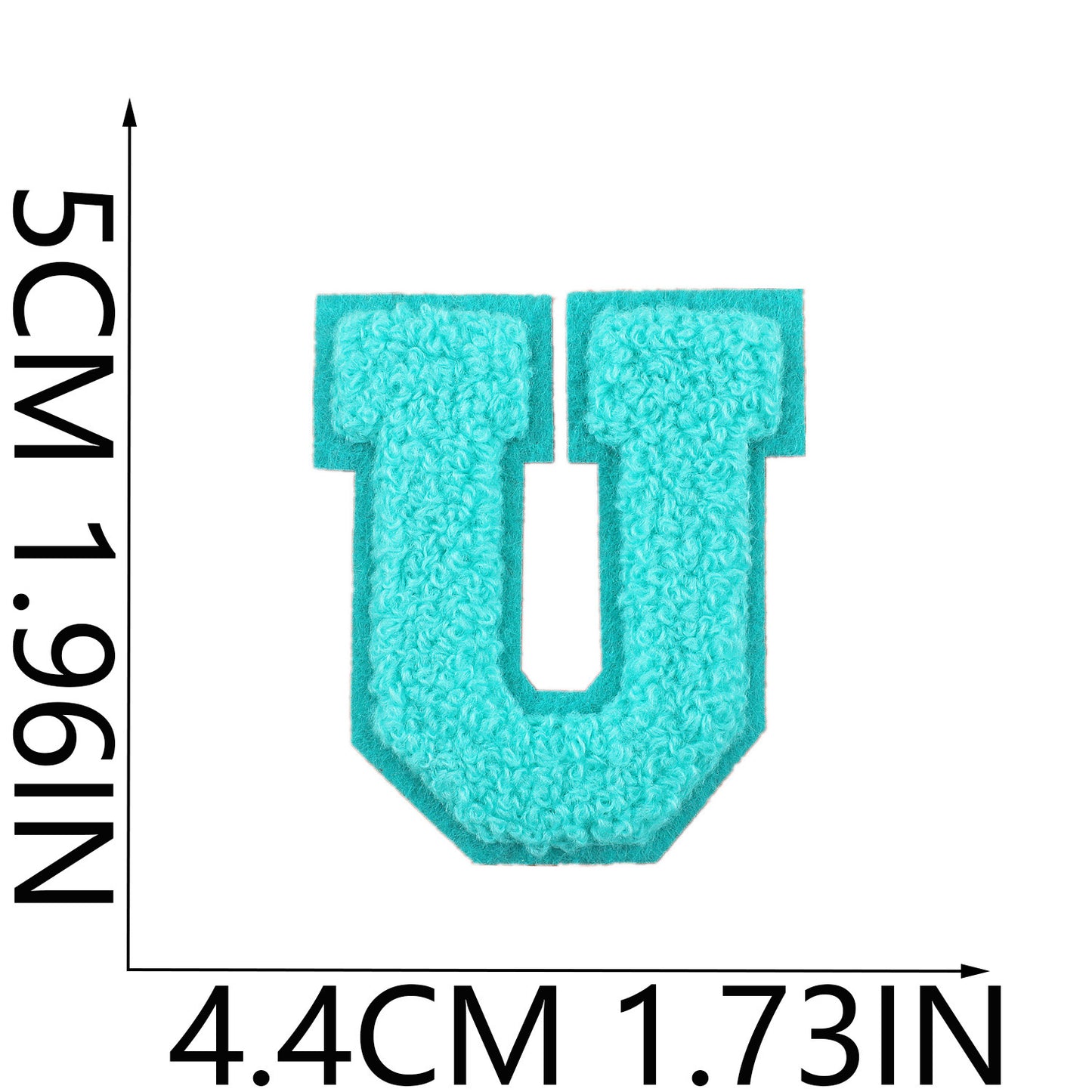 Iron-On Rainbow Chenille Letter Patch – 5cm Tall, Multi-Color Alphabet