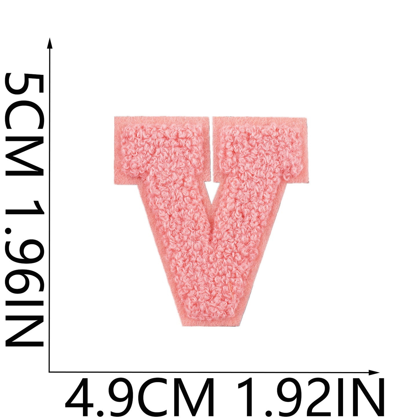 Iron-On Rainbow Chenille Letter Patch – 5cm Tall, Multi-Color Alphabet
