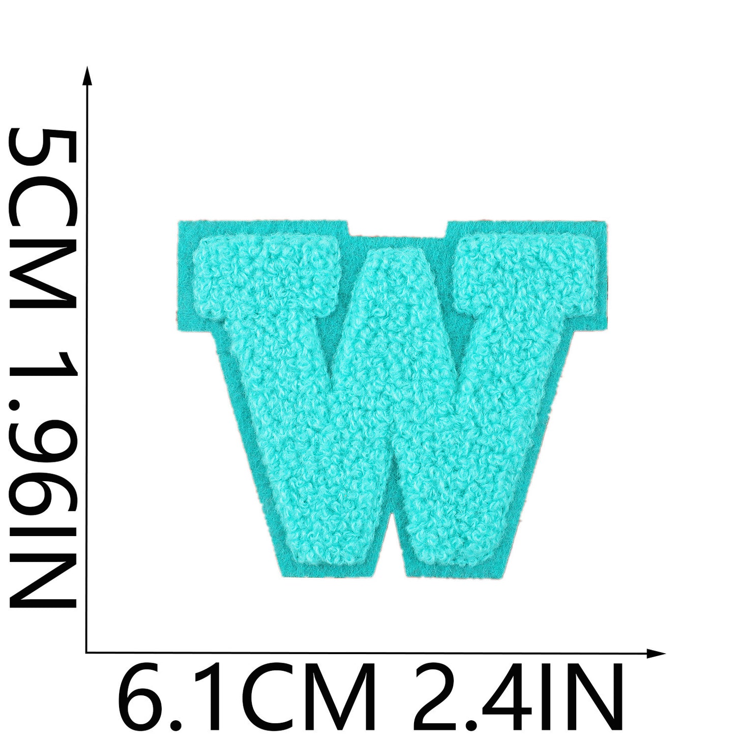 Iron-On Rainbow Chenille Letter Patch – 5cm Tall, Multi-Color Alphabet