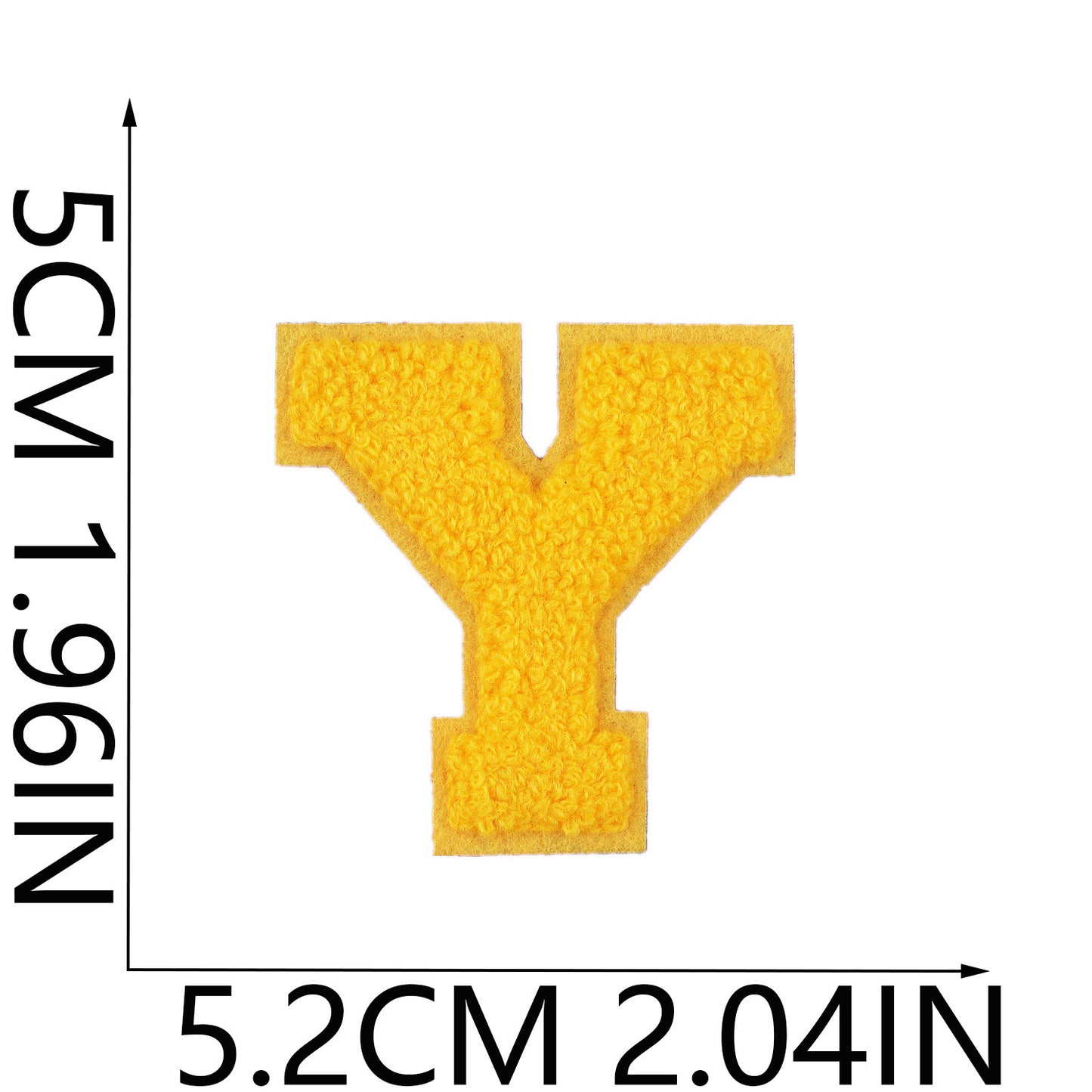 Iron-On Rainbow Chenille Letter Patch – 5cm Tall, Multi-Color Alphabet