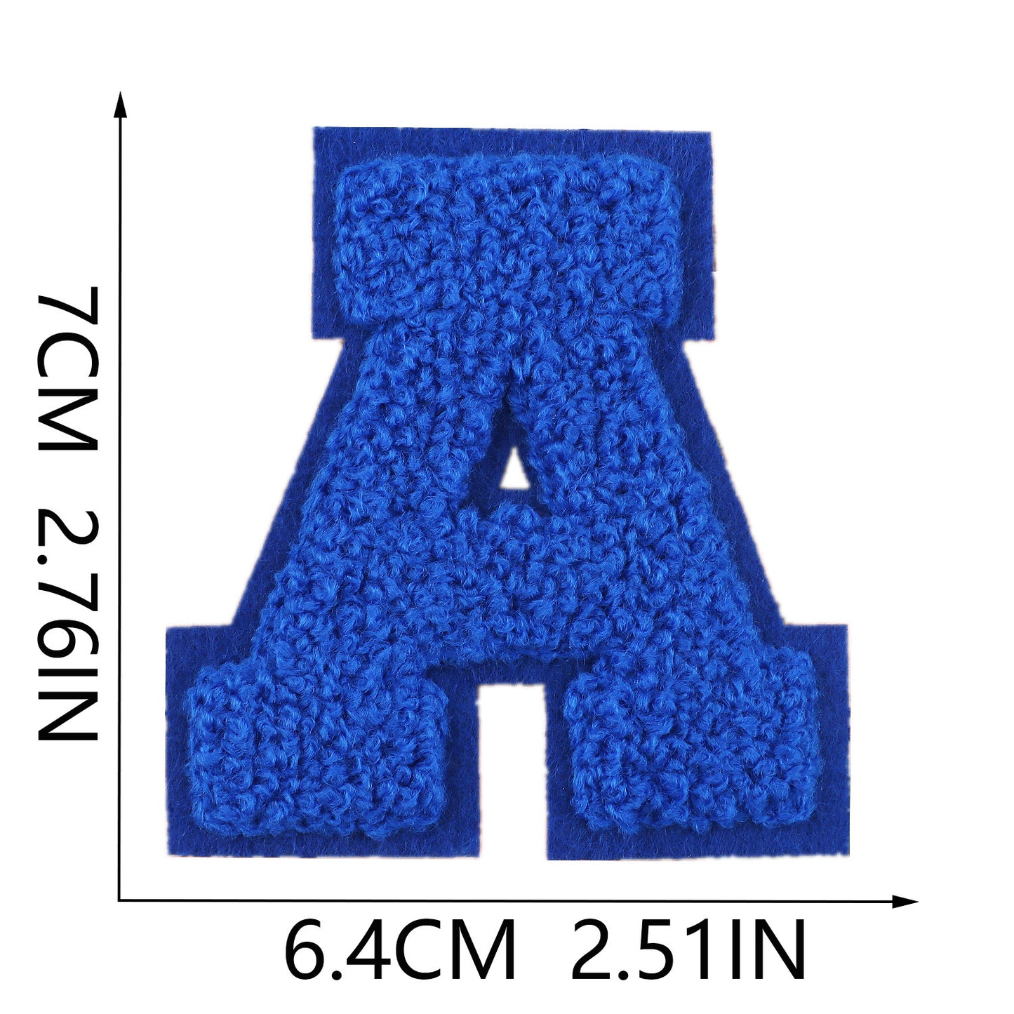 Iron-On Rainbow Chenille Letter Patch – 7cm Tall, Multi-Color Alphabet