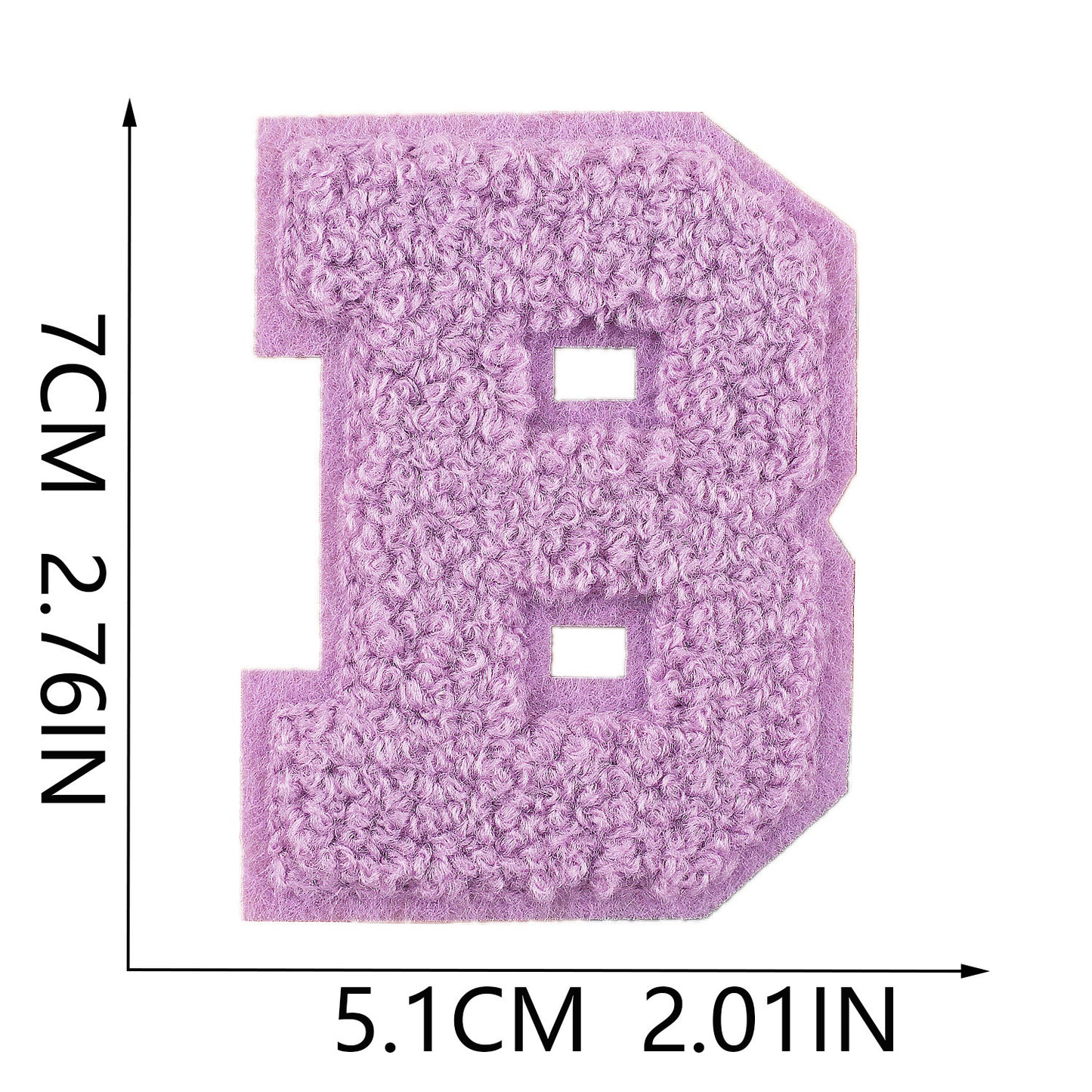 Iron-On Rainbow Chenille Letter Patch – 7cm Tall, Multi-Color Alphabet