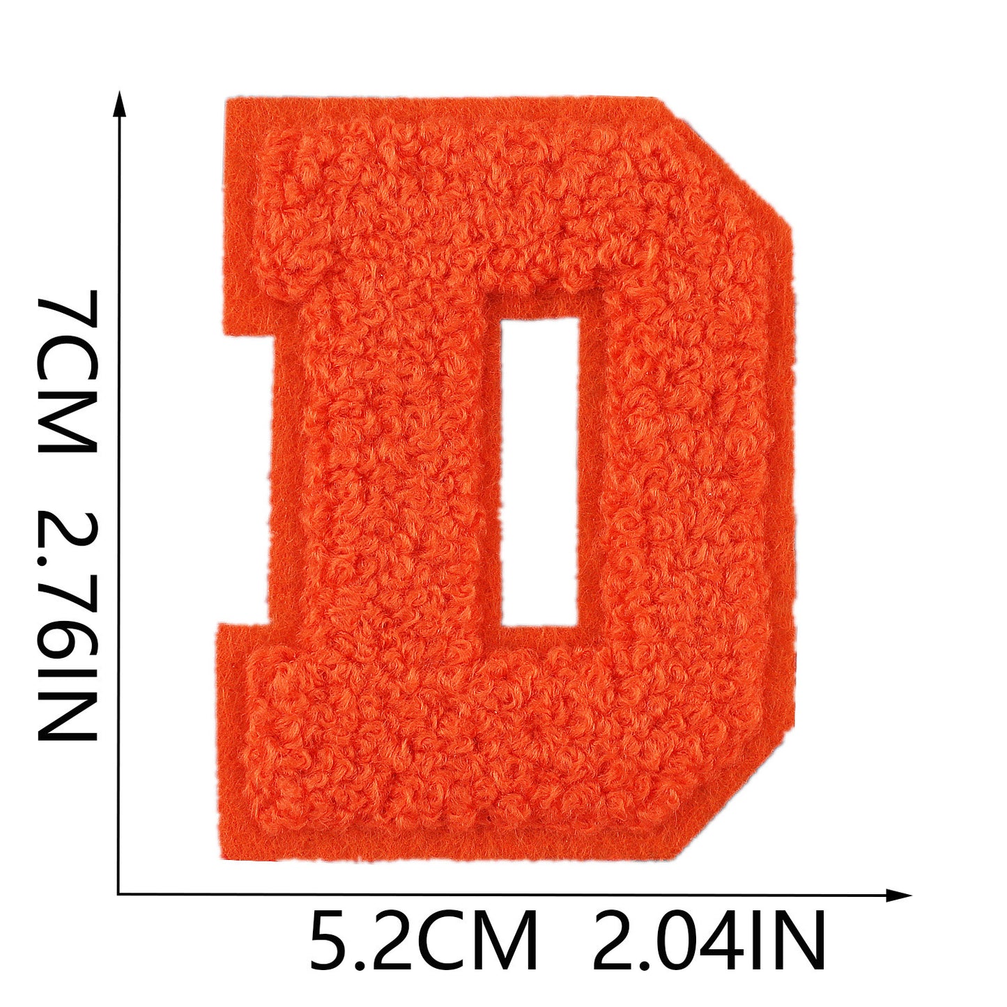 Iron-On Rainbow Chenille Letter Patch – 7cm Tall, Multi-Color Alphabet