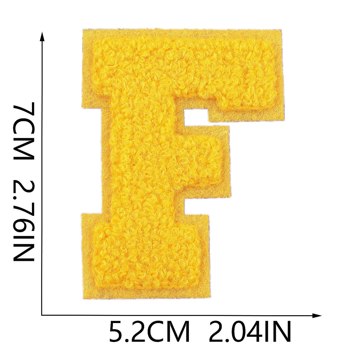 Iron-On Rainbow Chenille Letter Patch – 7cm Tall, Multi-Color Alphabet