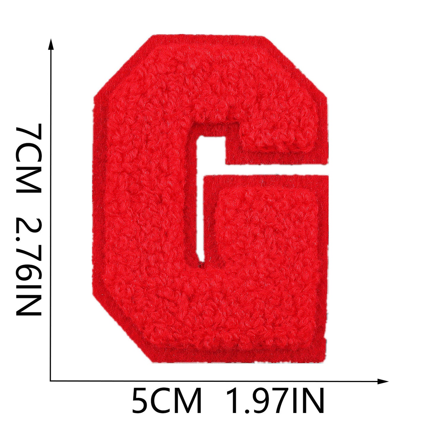 Iron-On Rainbow Chenille Letter Patch – 7cm Tall, Multi-Color Alphabet