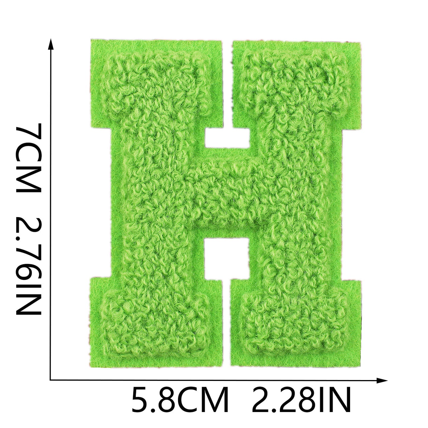 Iron-On Rainbow Chenille Letter Patch – 7cm Tall, Multi-Color Alphabet