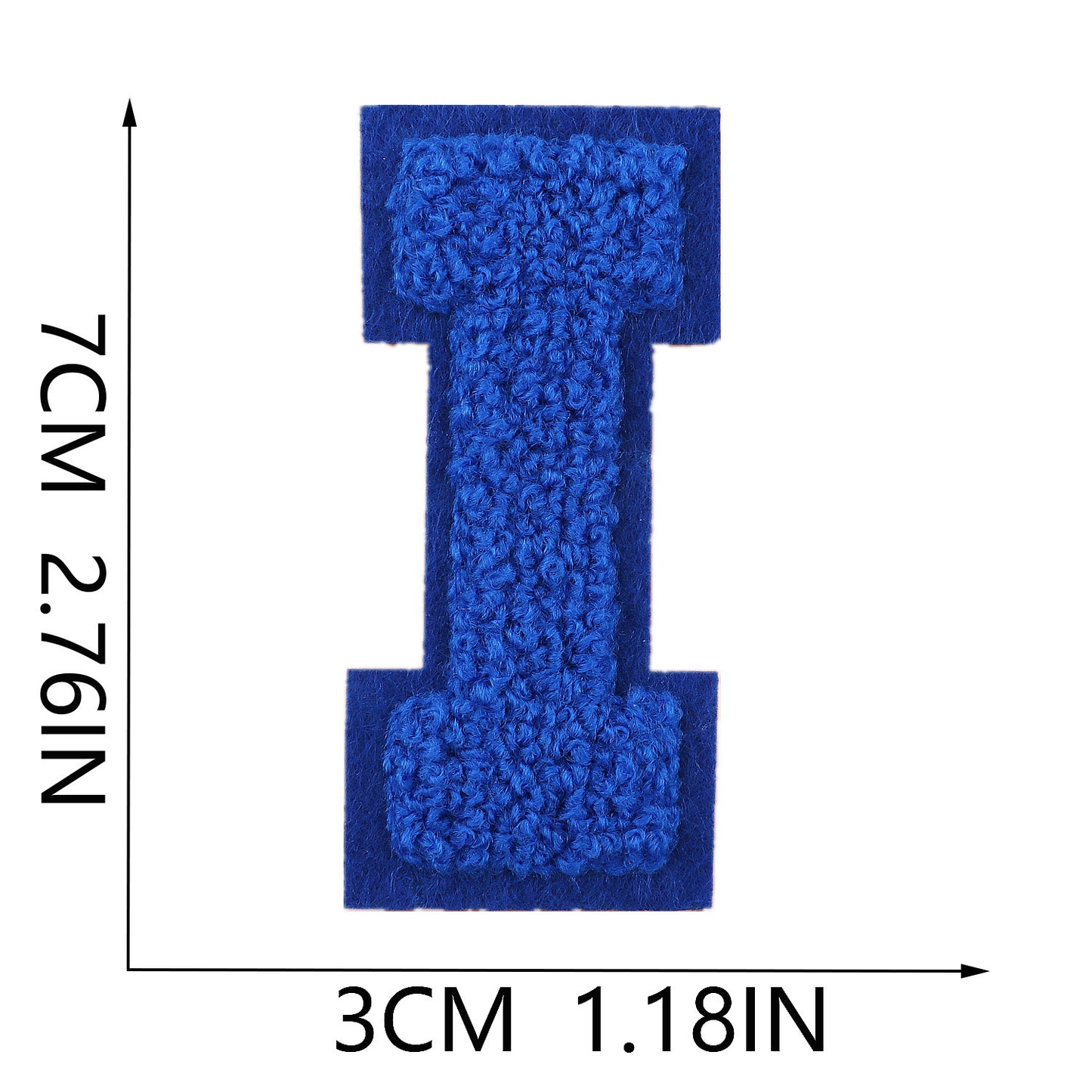 Iron-On Rainbow Chenille Letter Patch – 7cm Tall, Multi-Color Alphabet