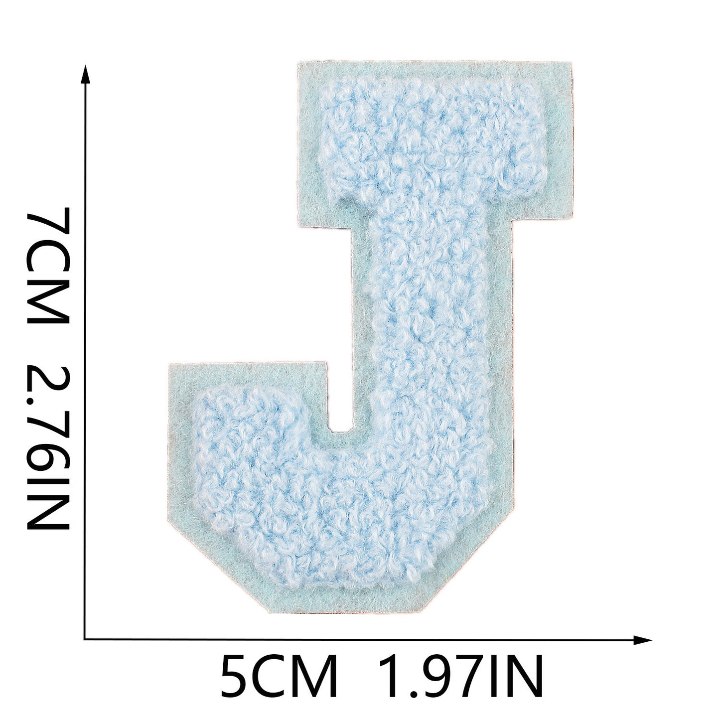 Iron-On Rainbow Chenille Letter Patch – 7cm Tall, Multi-Color Alphabet