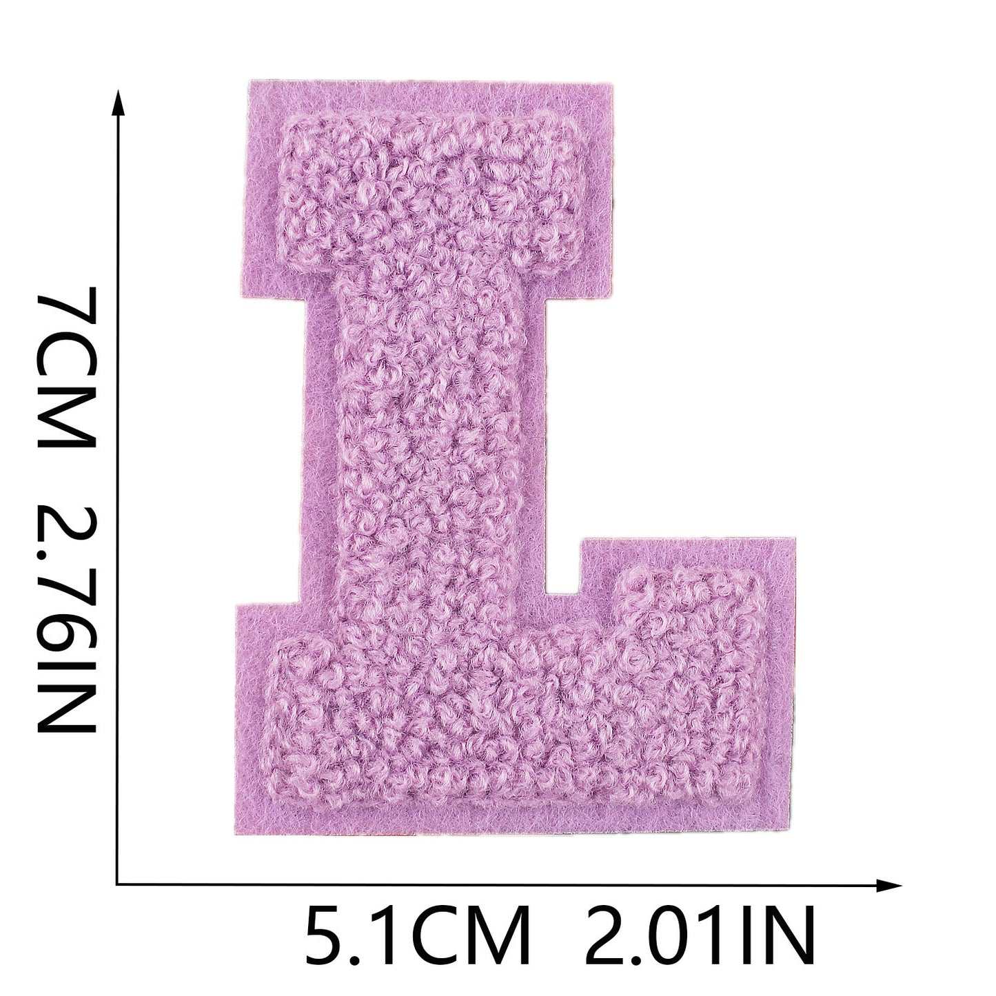Iron-On Rainbow Chenille Letter Patch – 7cm Tall, Multi-Color Alphabet