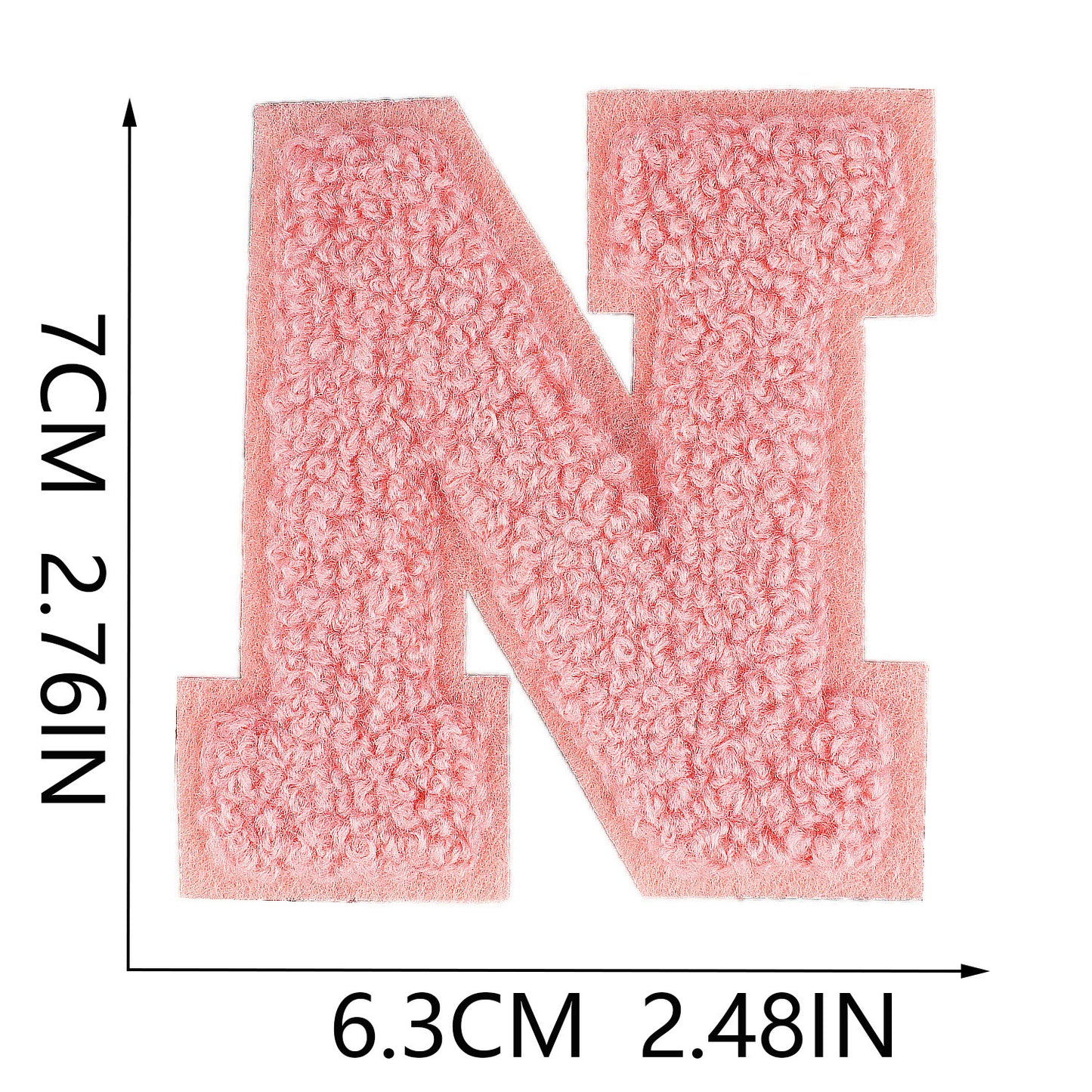 Iron-On Rainbow Chenille Letter Patch – 7cm Tall, Multi-Color Alphabet