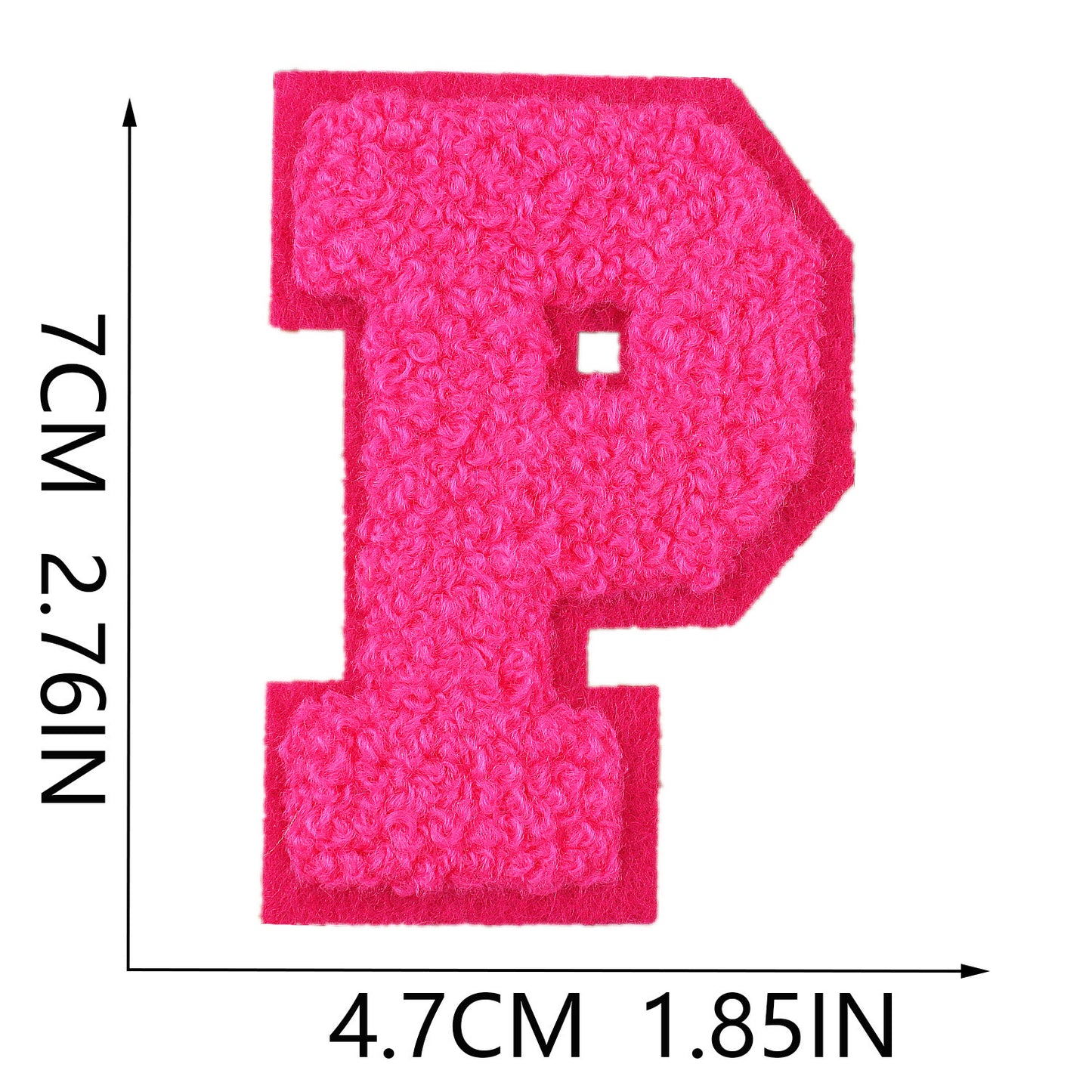 Iron-On Rainbow Chenille Letter Patch – 7cm Tall, Multi-Color Alphabet