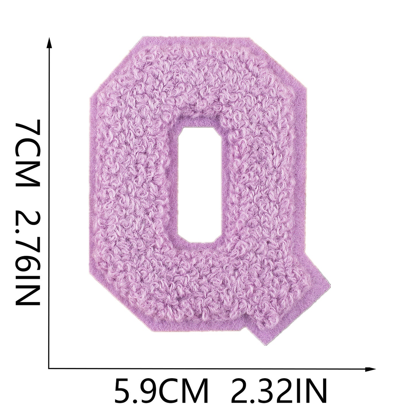 Iron-On Rainbow Chenille Letter Patch – 7cm Tall, Multi-Color Alphabet