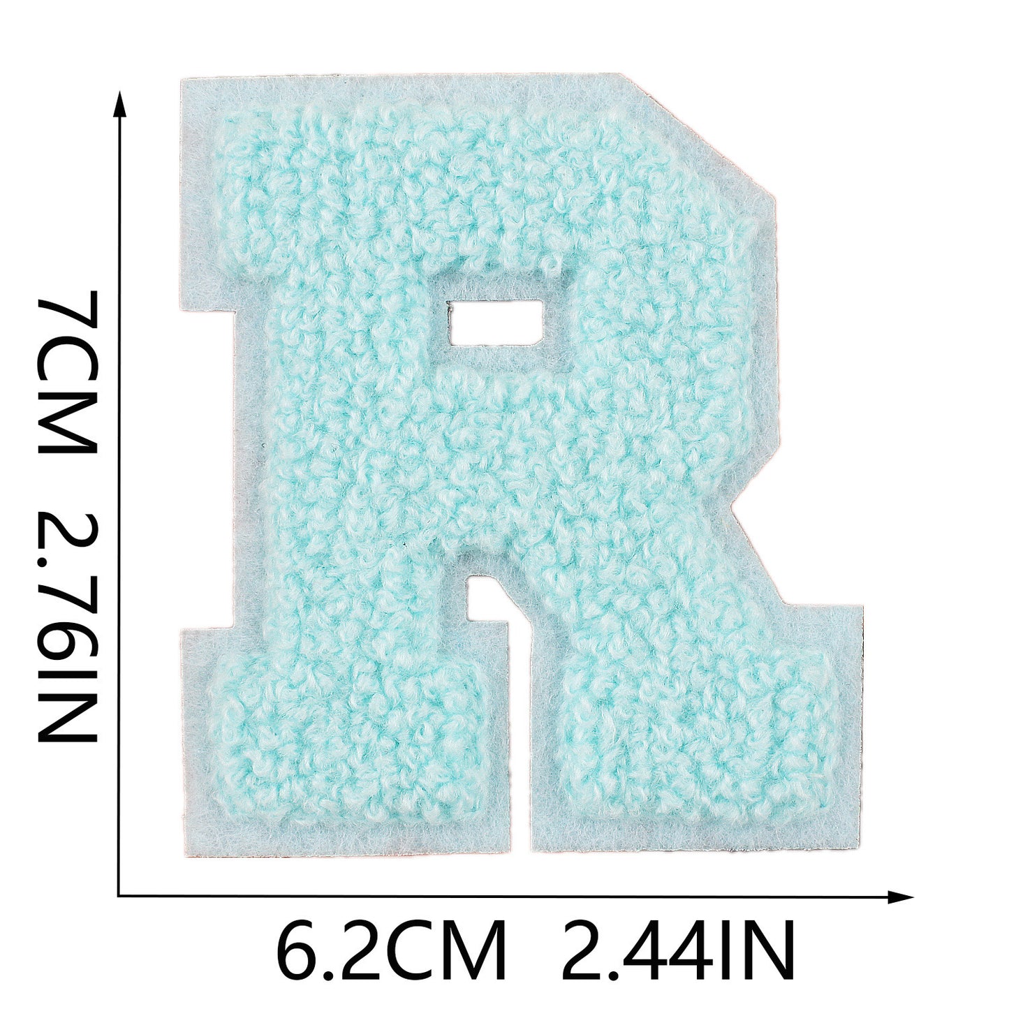 Iron-On Rainbow Chenille Letter Patch – 7cm Tall, Multi-Color Alphabet