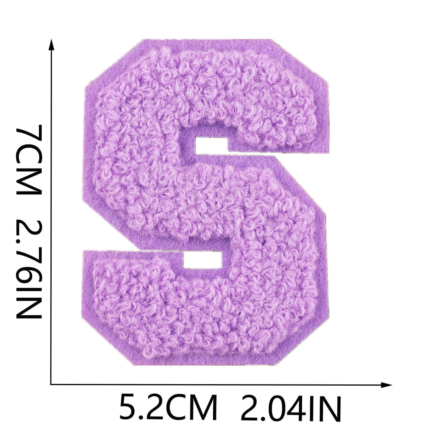Iron-On Rainbow Chenille Letter Patch – 7cm Tall, Multi-Color Alphabet