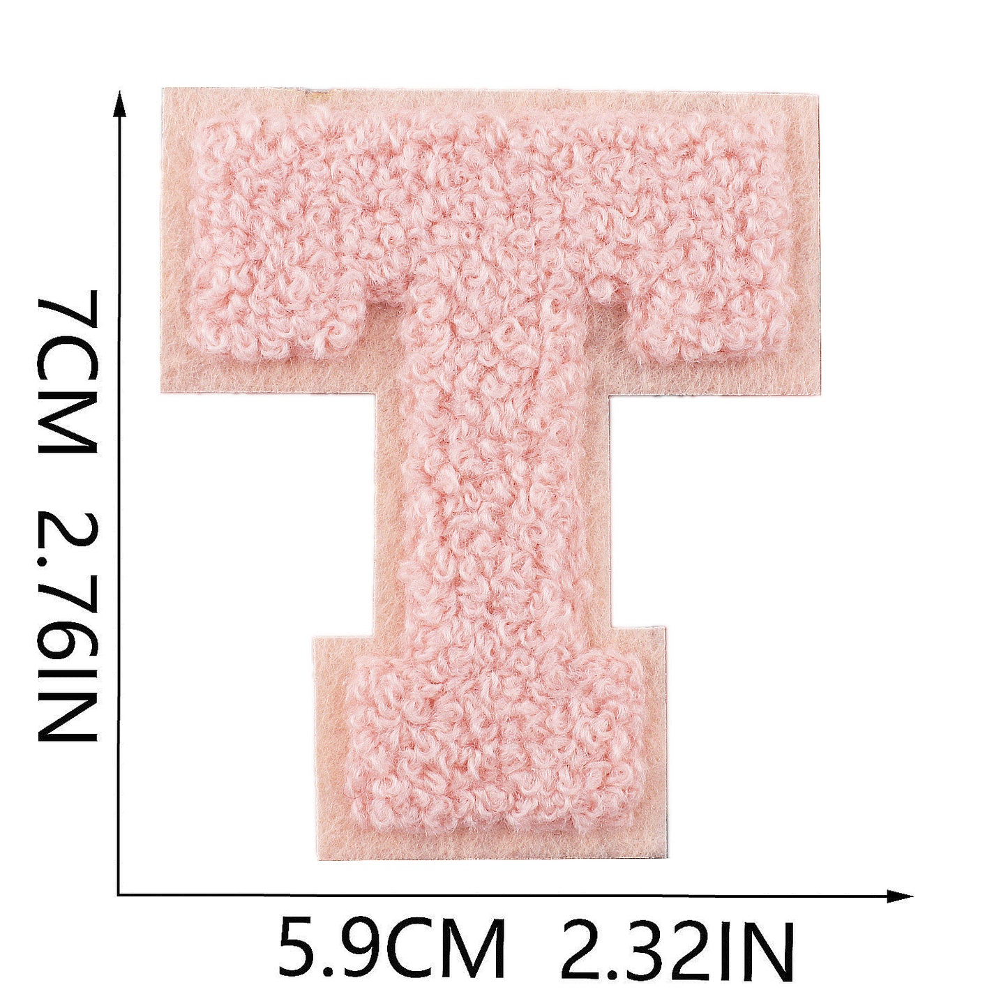 Iron-On Rainbow Chenille Letter Patch – 7cm Tall, Multi-Color Alphabet