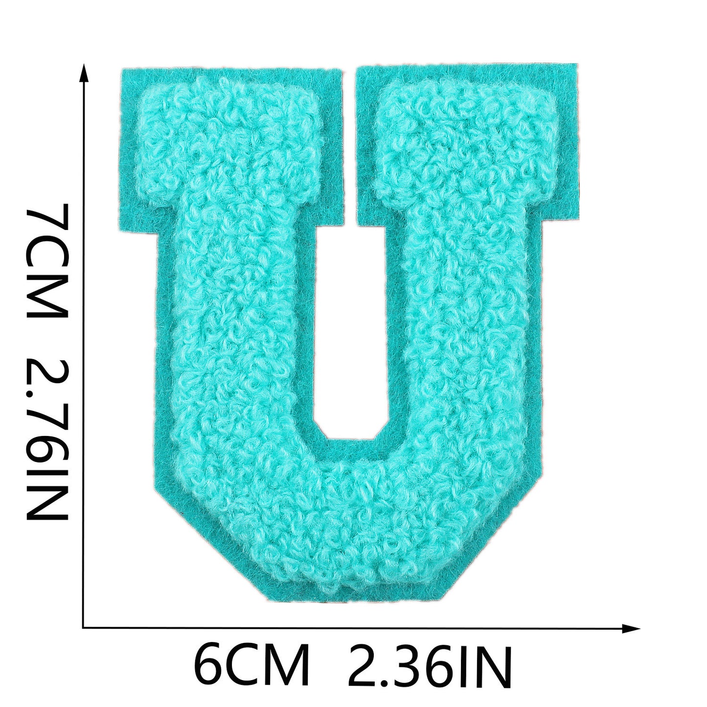 Iron-On Rainbow Chenille Letter Patch – 7cm Tall, Multi-Color Alphabet