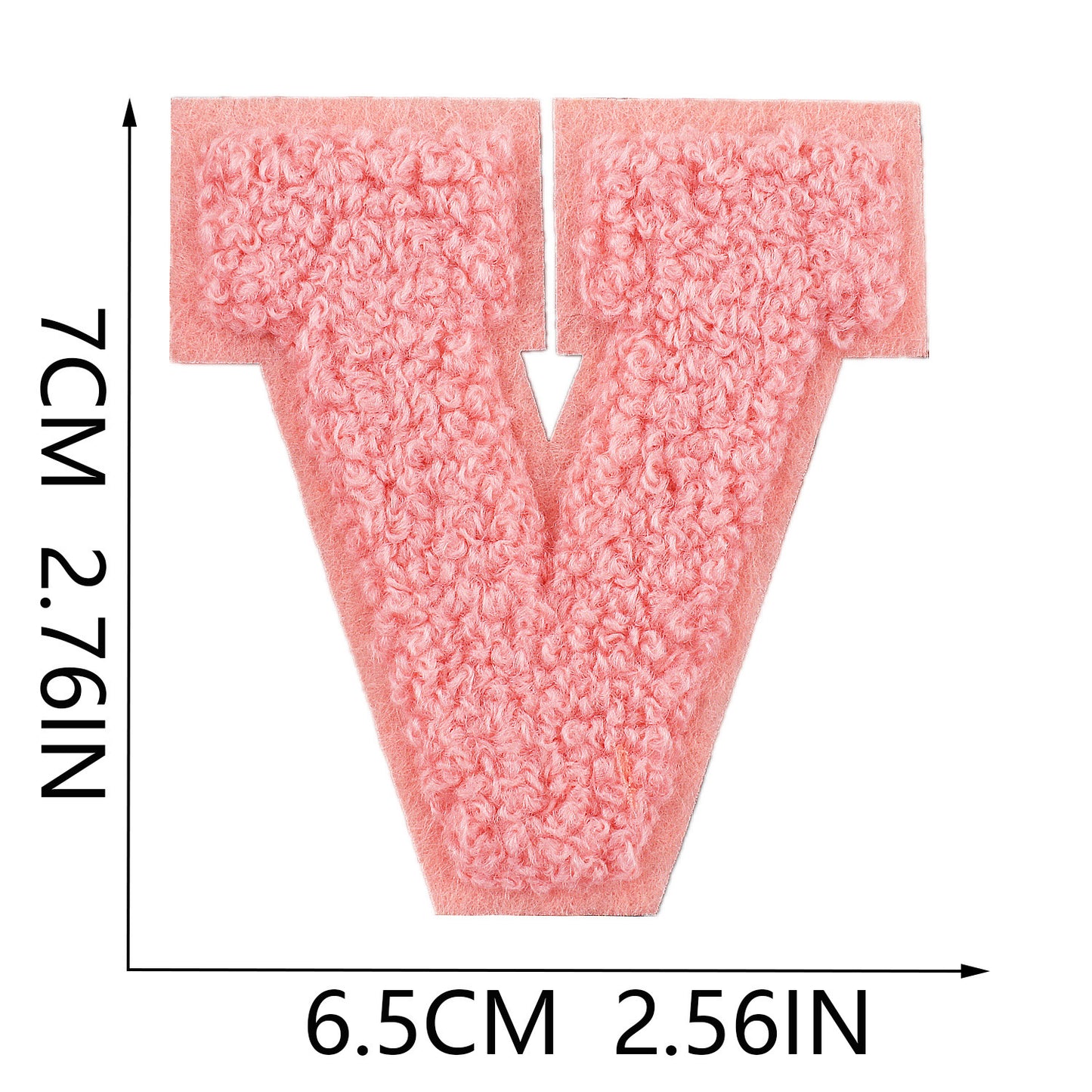 Iron-On Rainbow Chenille Letter Patch – 7cm Tall, Multi-Color Alphabet