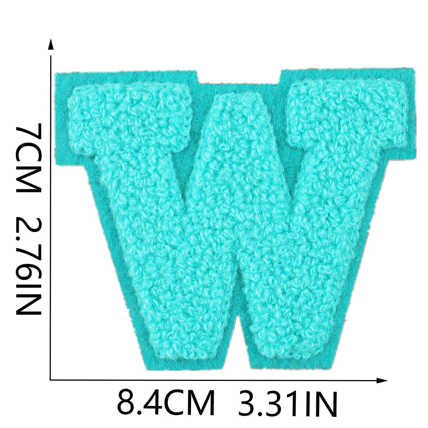 Iron-On Rainbow Chenille Letter Patch – 7cm Tall, Multi-Color Alphabet