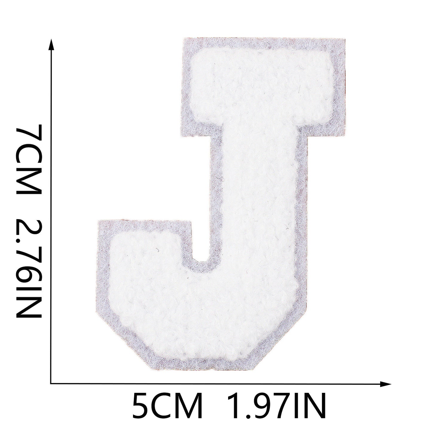 Iron-On Dual-Color Rainbow Chenille Letter Patch – 7cm Tall, Multi-Color Alphabet
