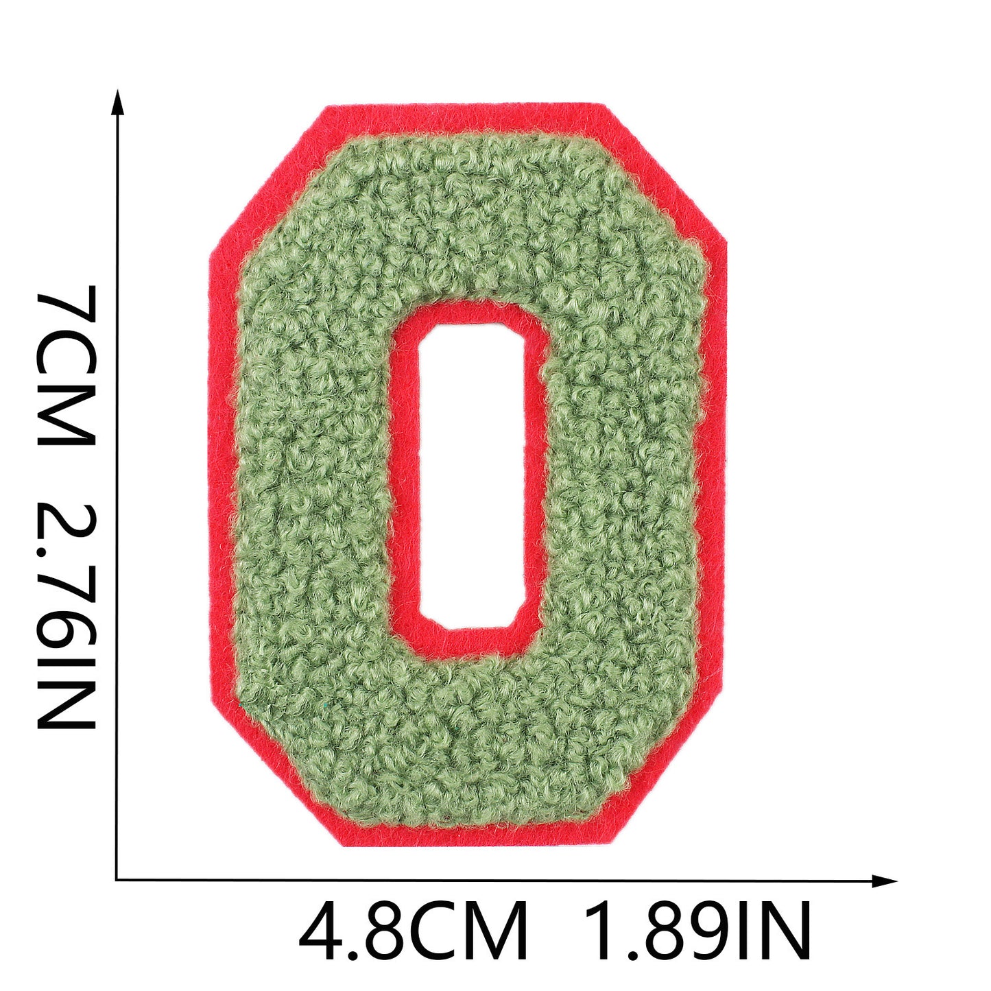 Iron-On Dual-Color Rainbow Chenille Letter Patch – 7cm Tall, Multi-Color Alphabet