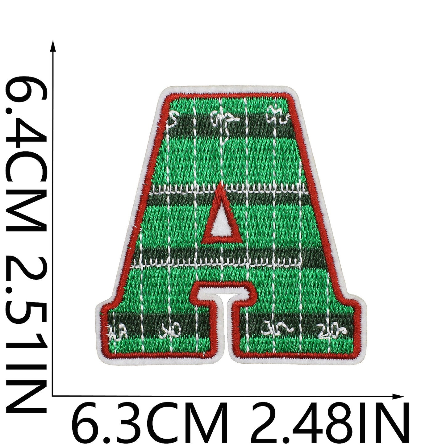 Soccer Series Embroidered Letter Patches A-Z | Iron-On Alphabet