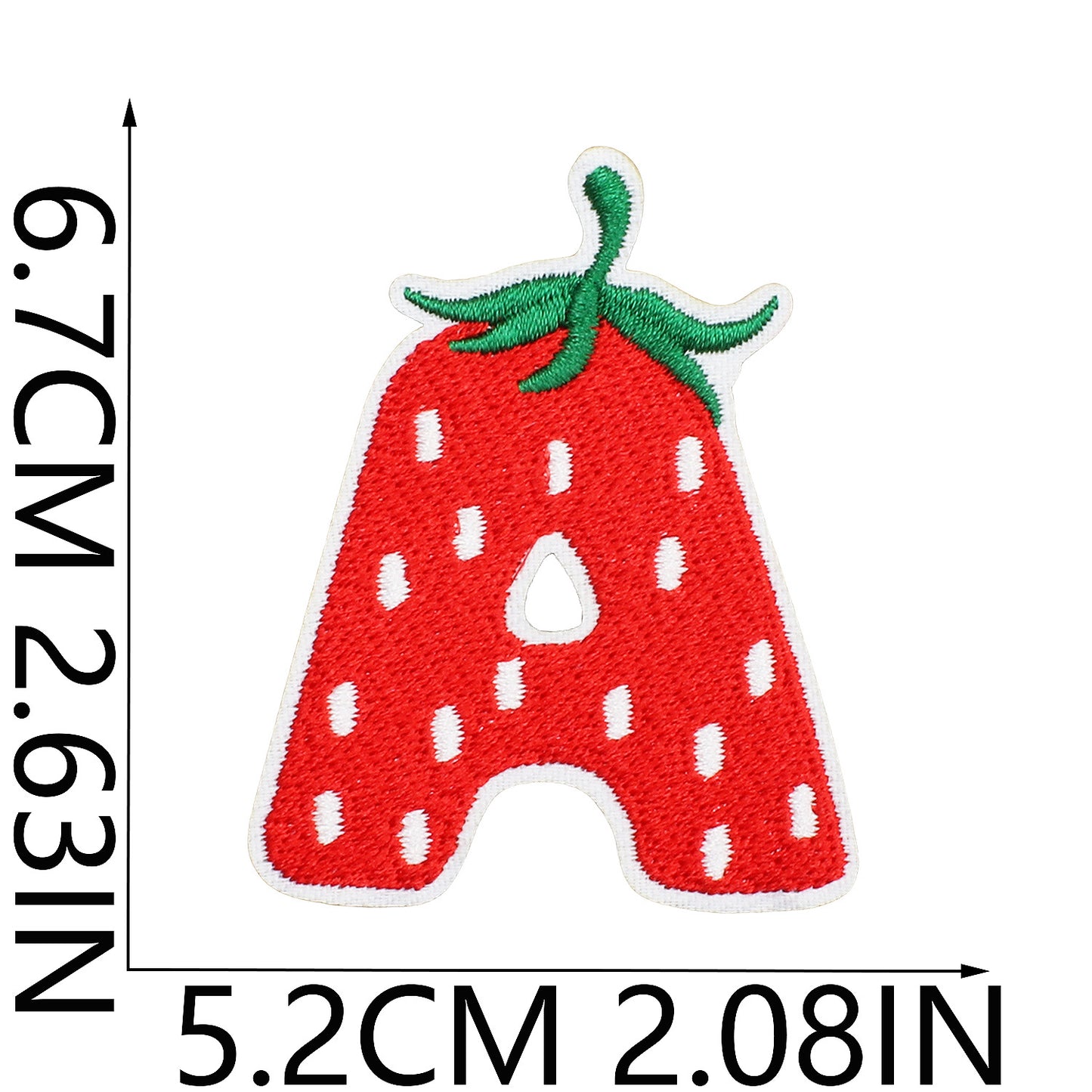 Cherry Series  Embroidered Letter Patches A-Z | Iron-On Alphabet