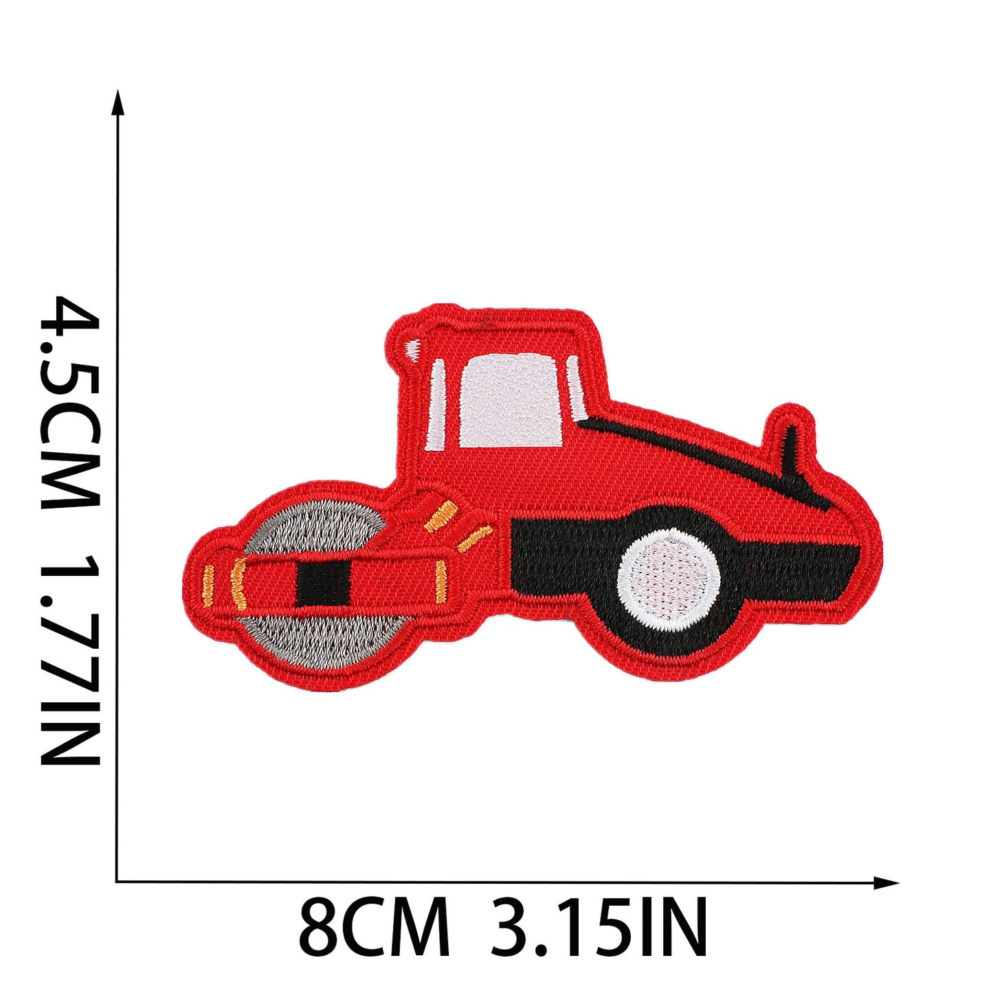 Iron-On Cute Cartoon Construction Vehicles Bulldozer & Excavator Embroidery Patch for Kids’ Clothing