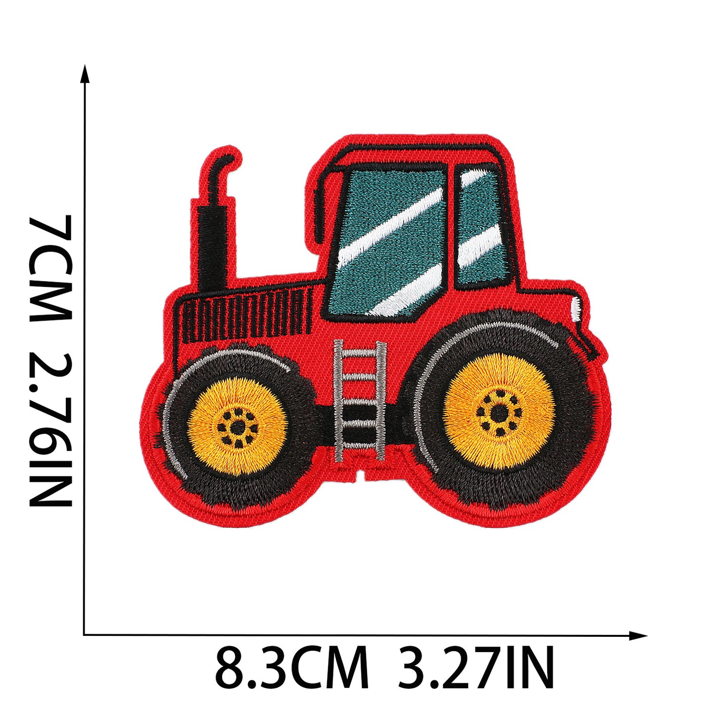 Iron-On Cute Cartoon Construction Vehicles Bulldozer & Excavator Embroidery Patch for Kids’ Clothing