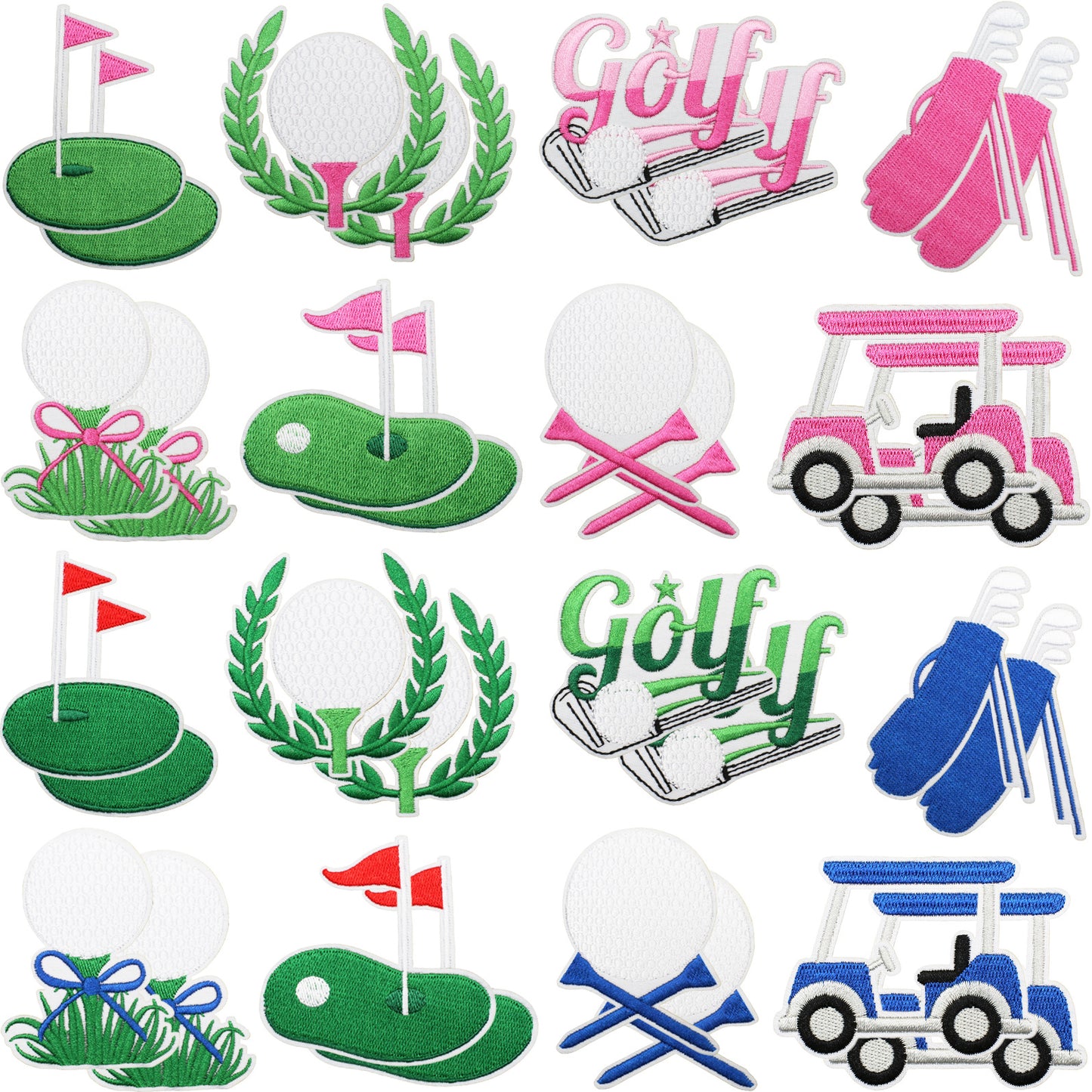 Iron-On Exquisite Golf Clubs & Sports Embroidery Patch
