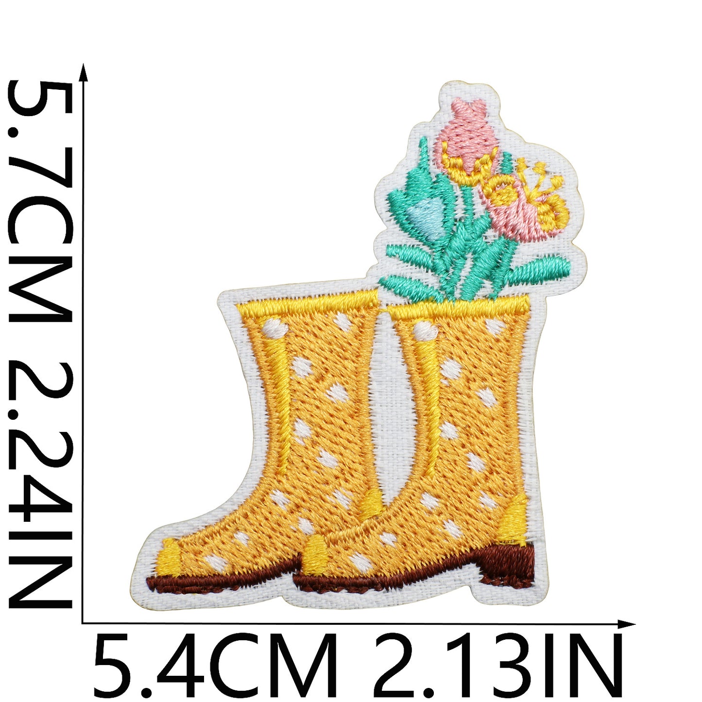 Iron-On Cute Potted Flower Embroidery Patch