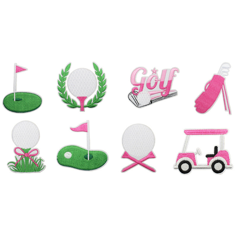 Iron-On Exquisite Golf Clubs & Sports Embroidery Patch