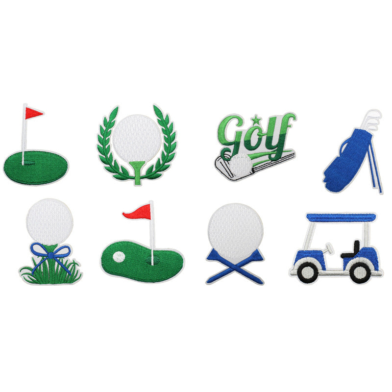 Iron-On Exquisite Golf Clubs & Sports Embroidery Patch