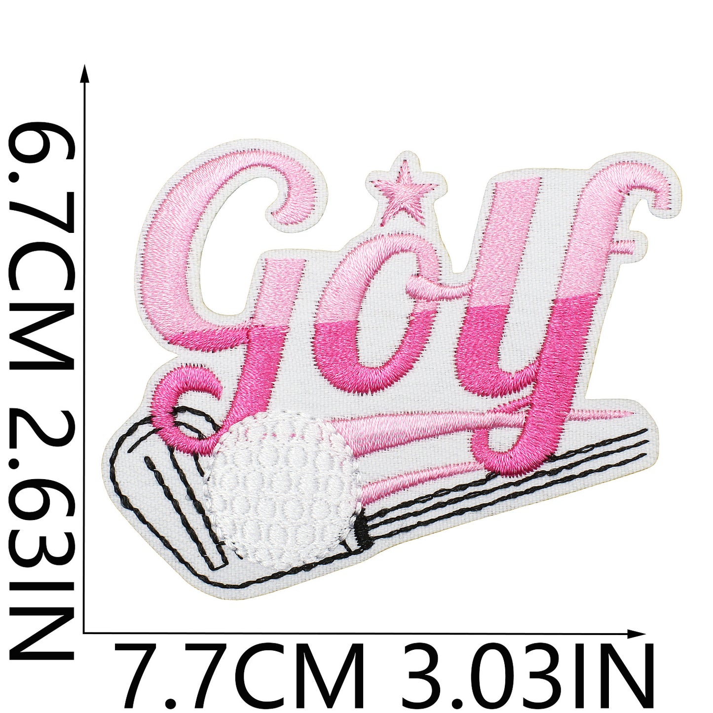 Iron-On Exquisite Golf Clubs & Sports Embroidery Patch