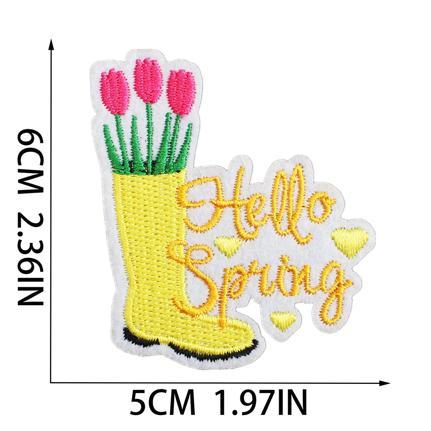 Iron-On Cute Potted Flower Embroidery Patch